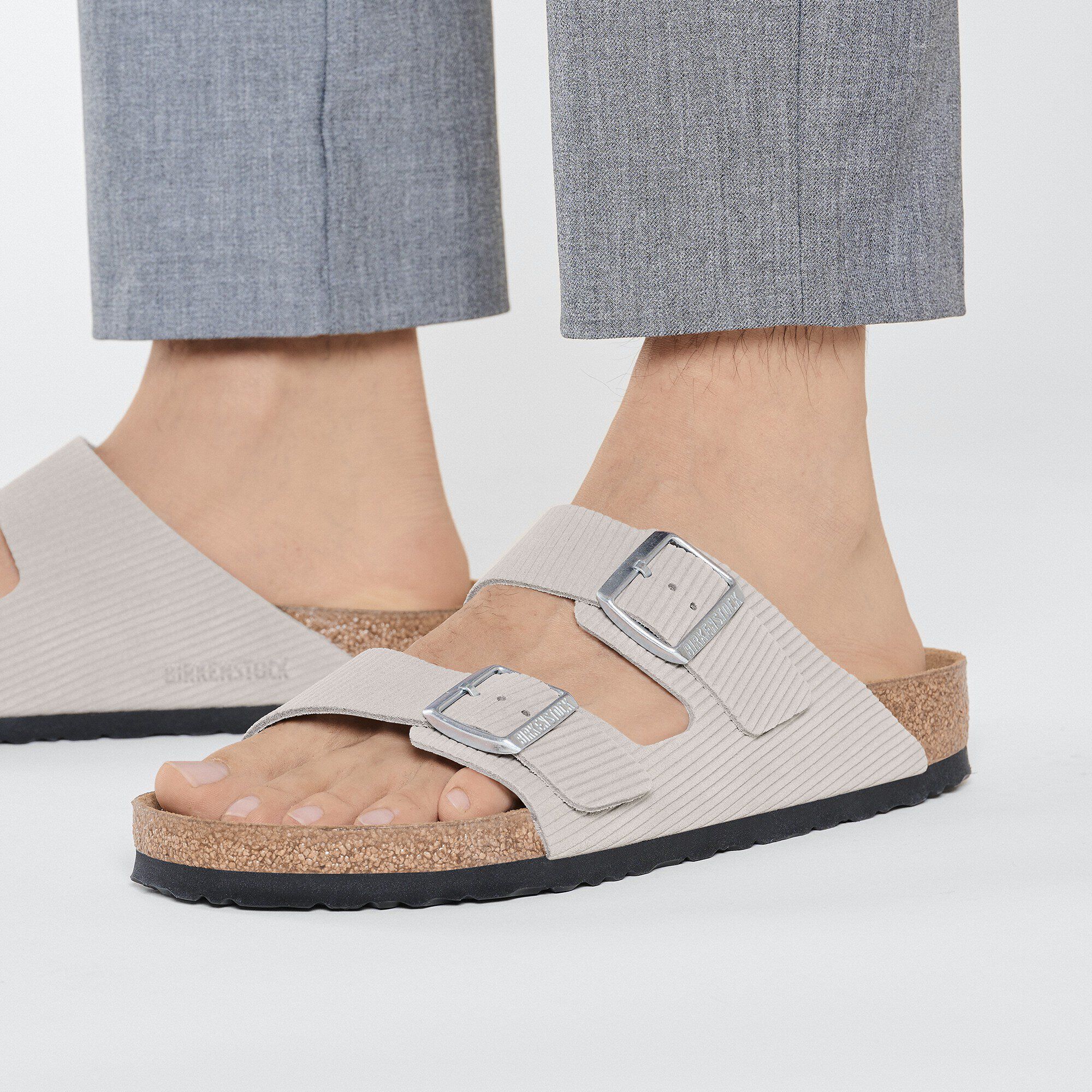 Arizona Suede Embossed Corduroy Stone Coin | BIRKENSTOCK