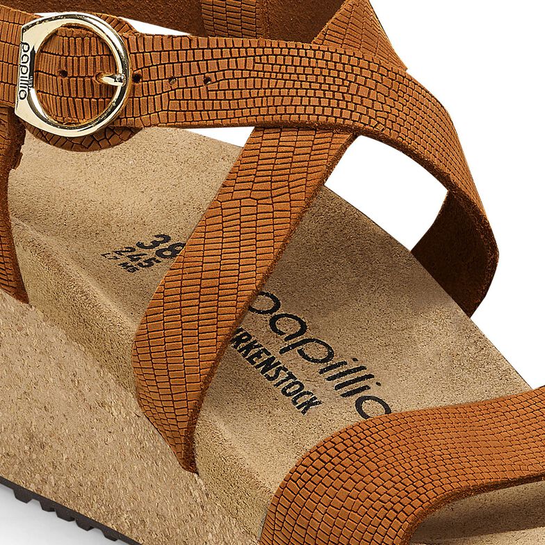 Sibyl Ring-Buckle Nubuck Leather Embossed