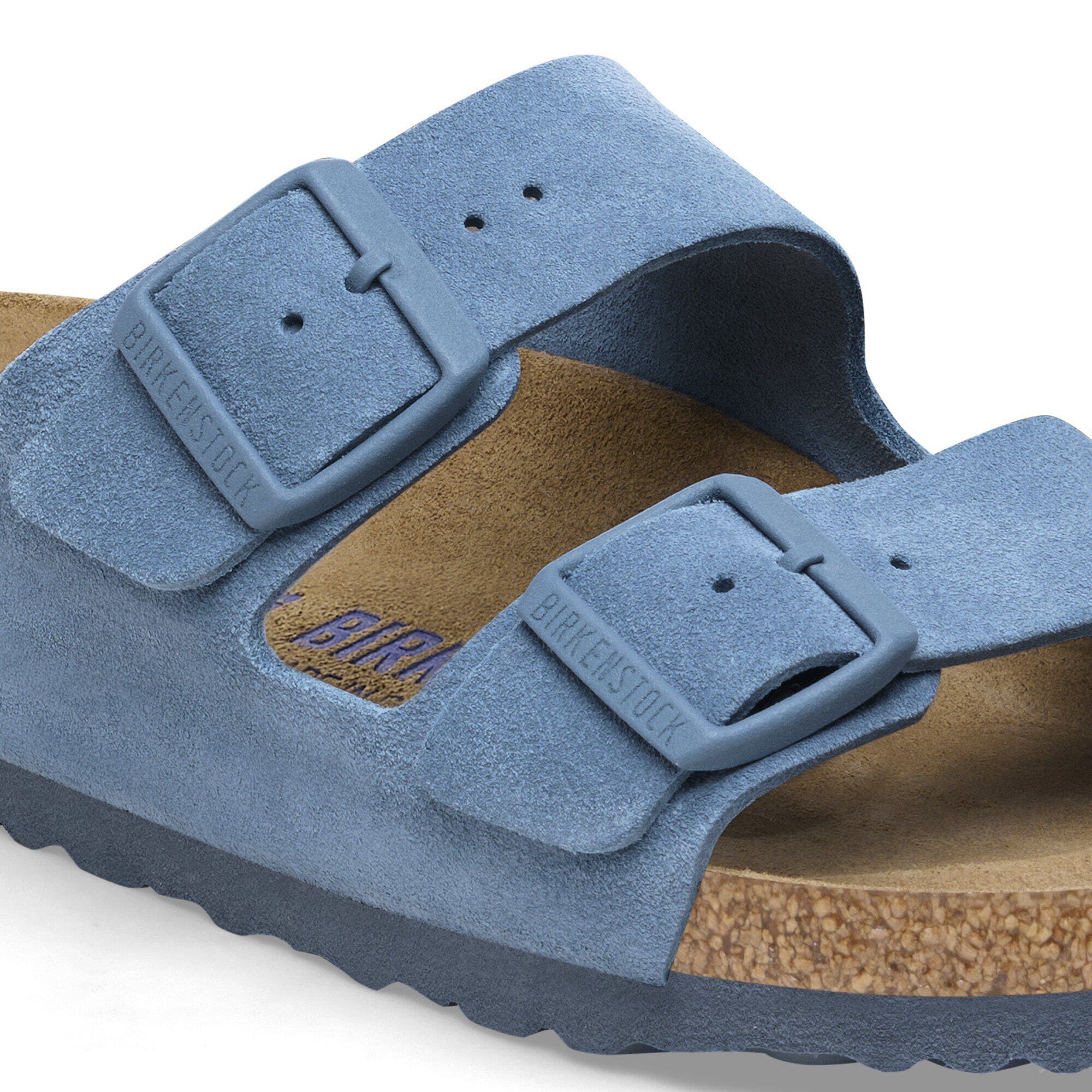 Arizona soft footbed clearance suede leather light blue