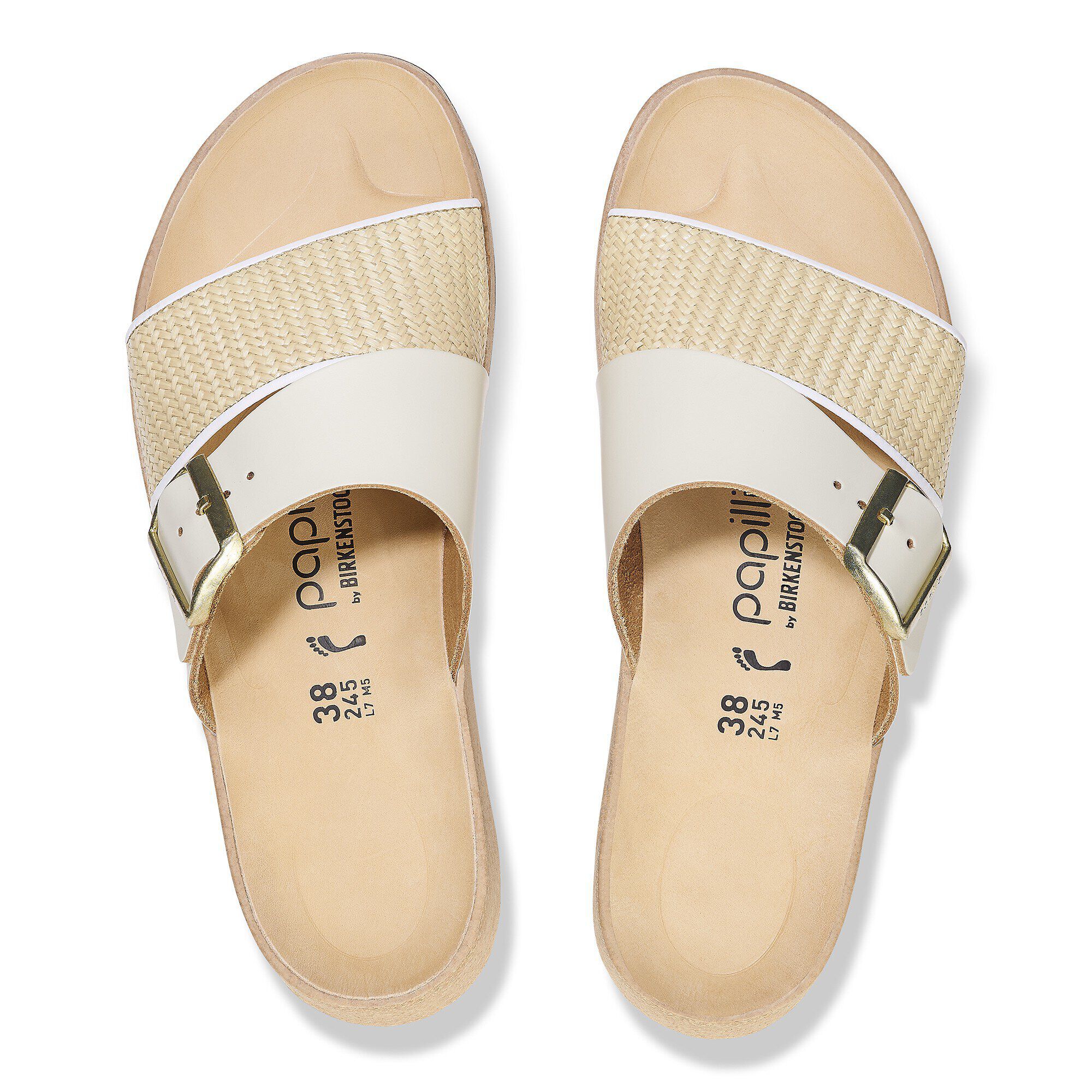 ■MARNI■ Raffia Sandals Natural White SAMS016102P3860ZO461 Almina Natural Leather-Synthetics Natural/White | BIRKENSTOCK