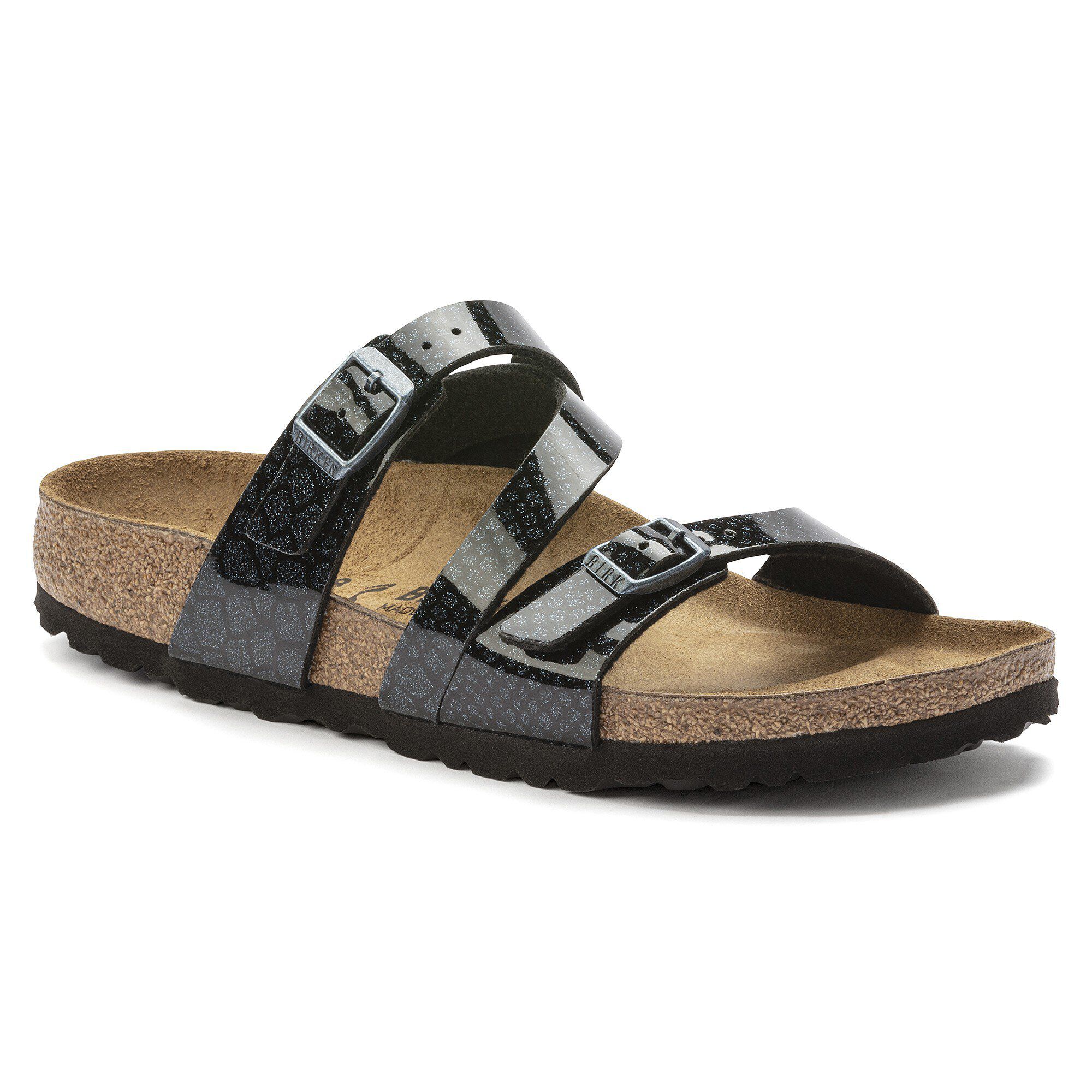 Birkenstock sale snakeskin black