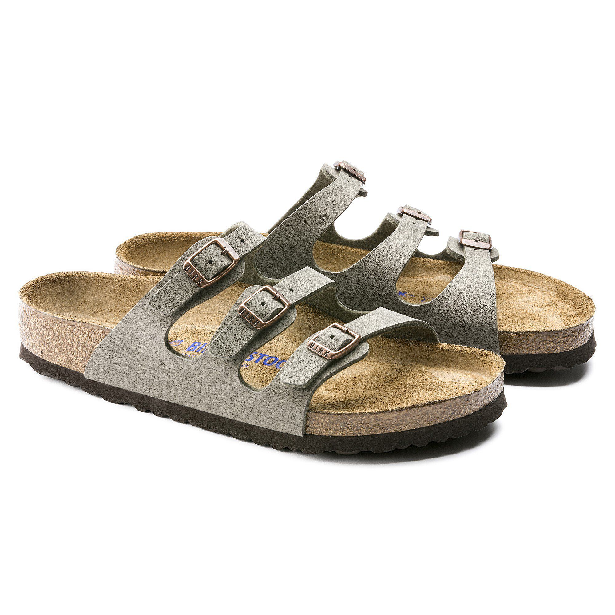 Florida Soft Footbed Birkibuc Stone BIRKENSTOCK