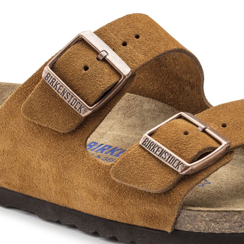 arizona soft footbed suede leather latte cream