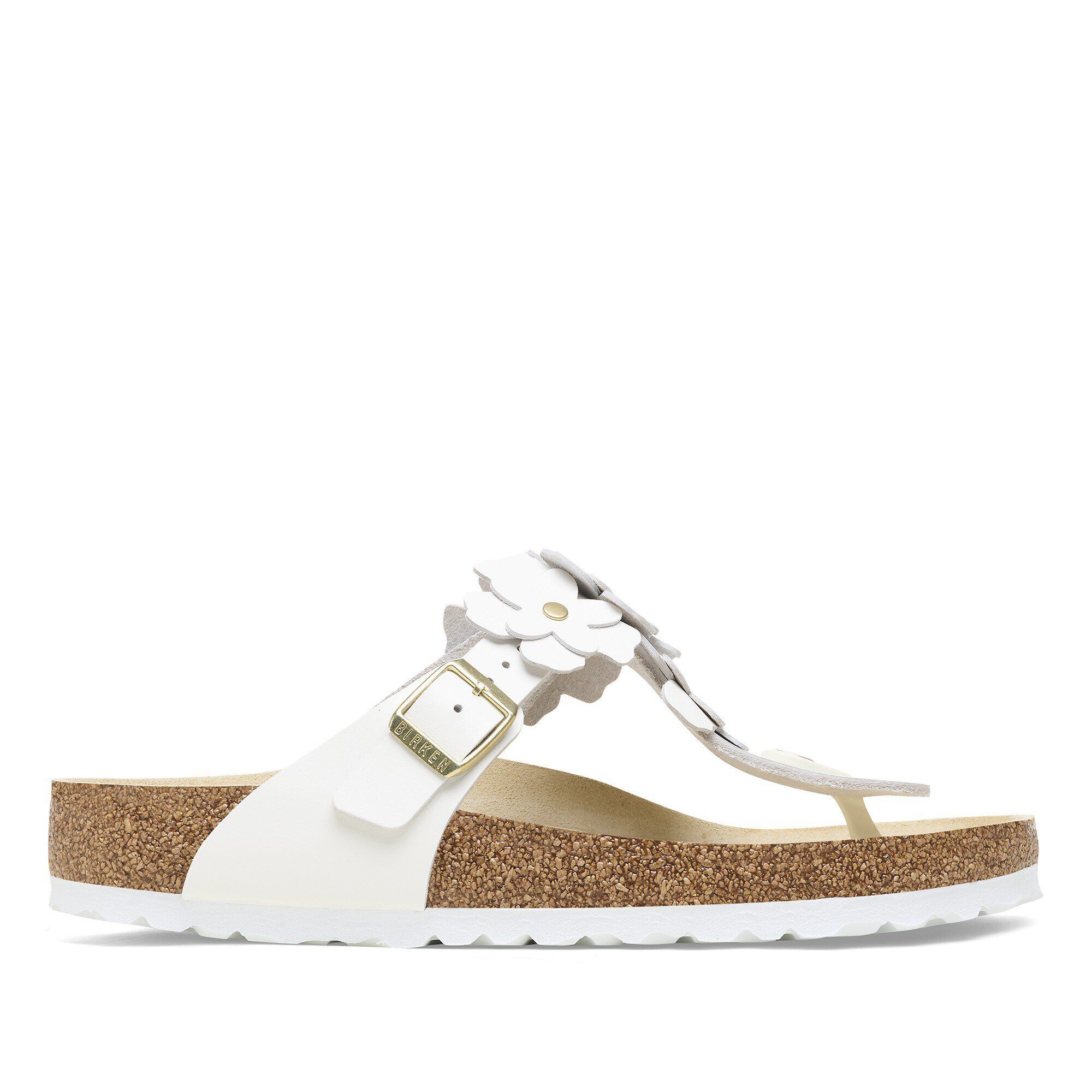 Gizeh Flower Leather White | BIRKENSTOCK