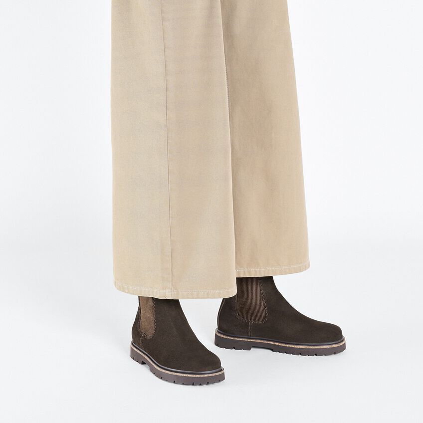 Highwood Slip On Women Suede Leather Mocha