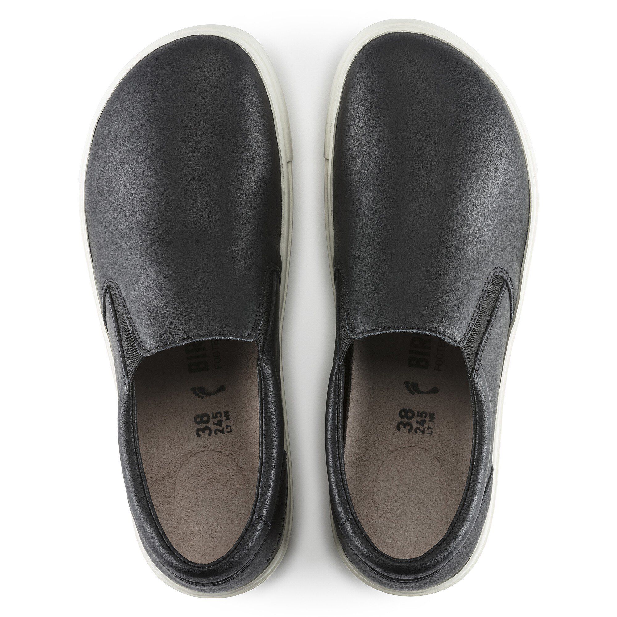 Mens black leather slip on shoes on sale