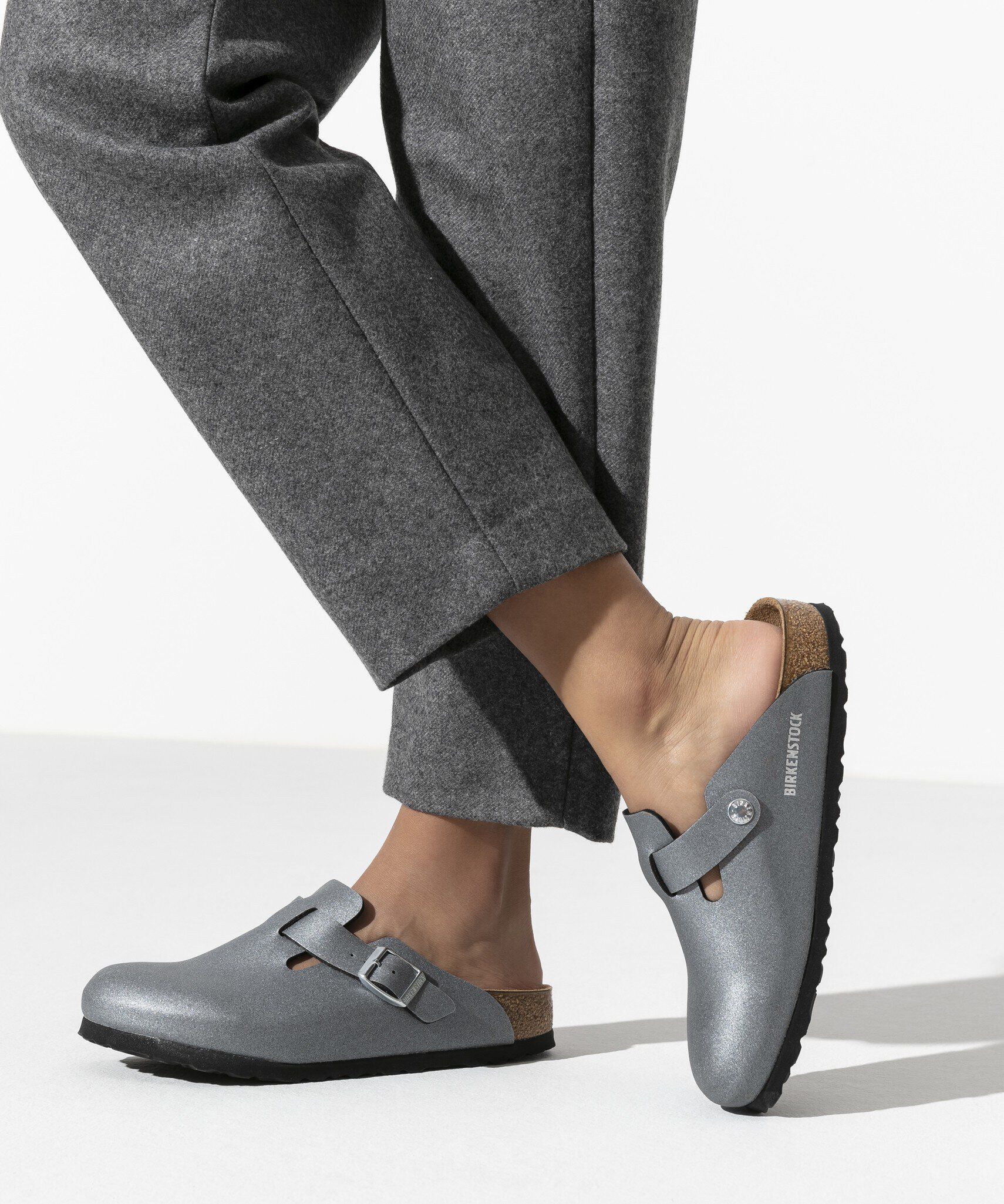Icy metallic store anthracite birkenstock