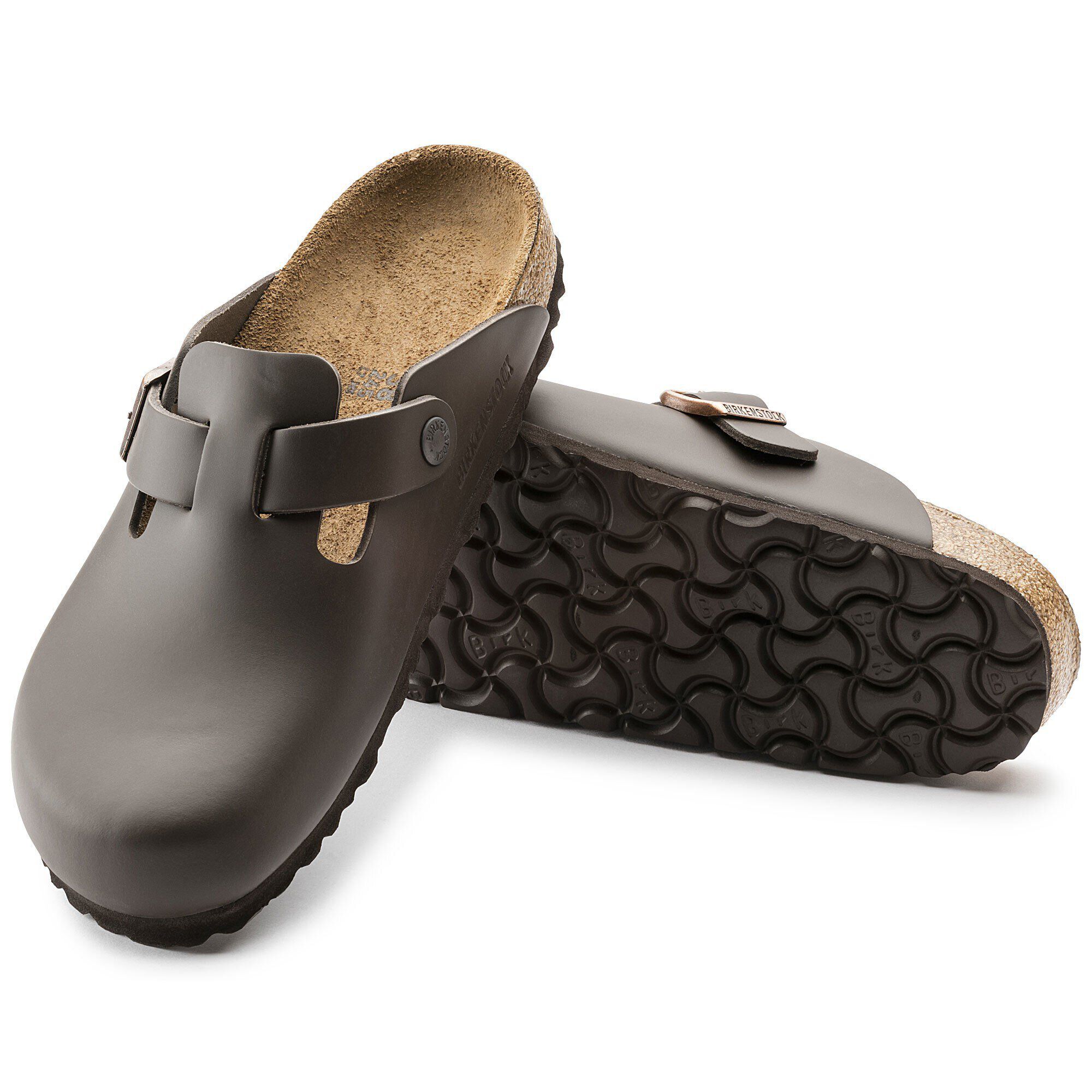 Boston Leather Dark Brown BIRKENSTOCK