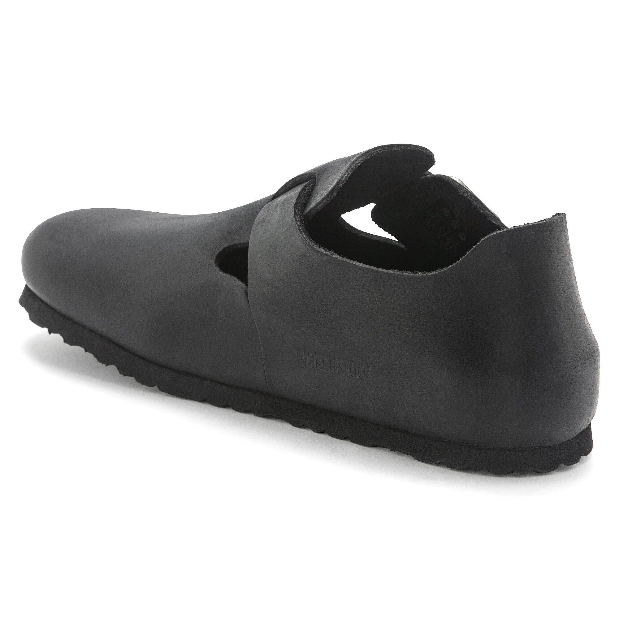 Birkenstock london black oiled leather top