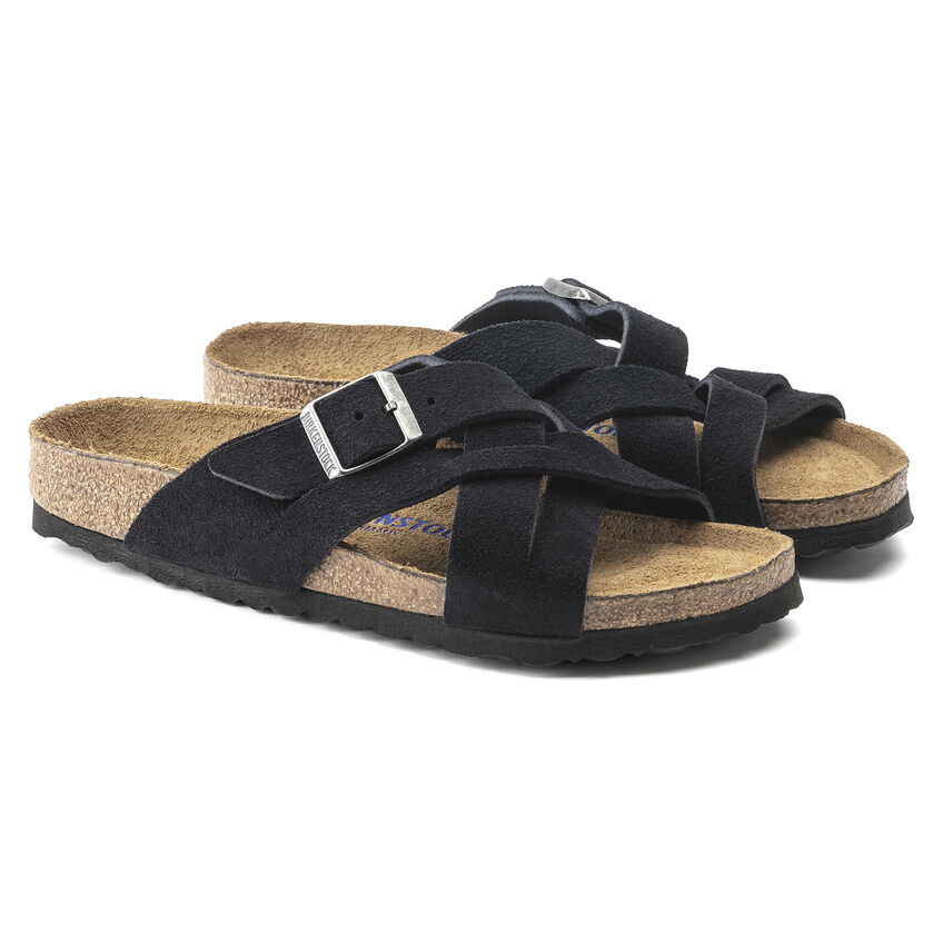 Lugano Soft Footbed Suede Leather Midnight | BIRKENSTOCK