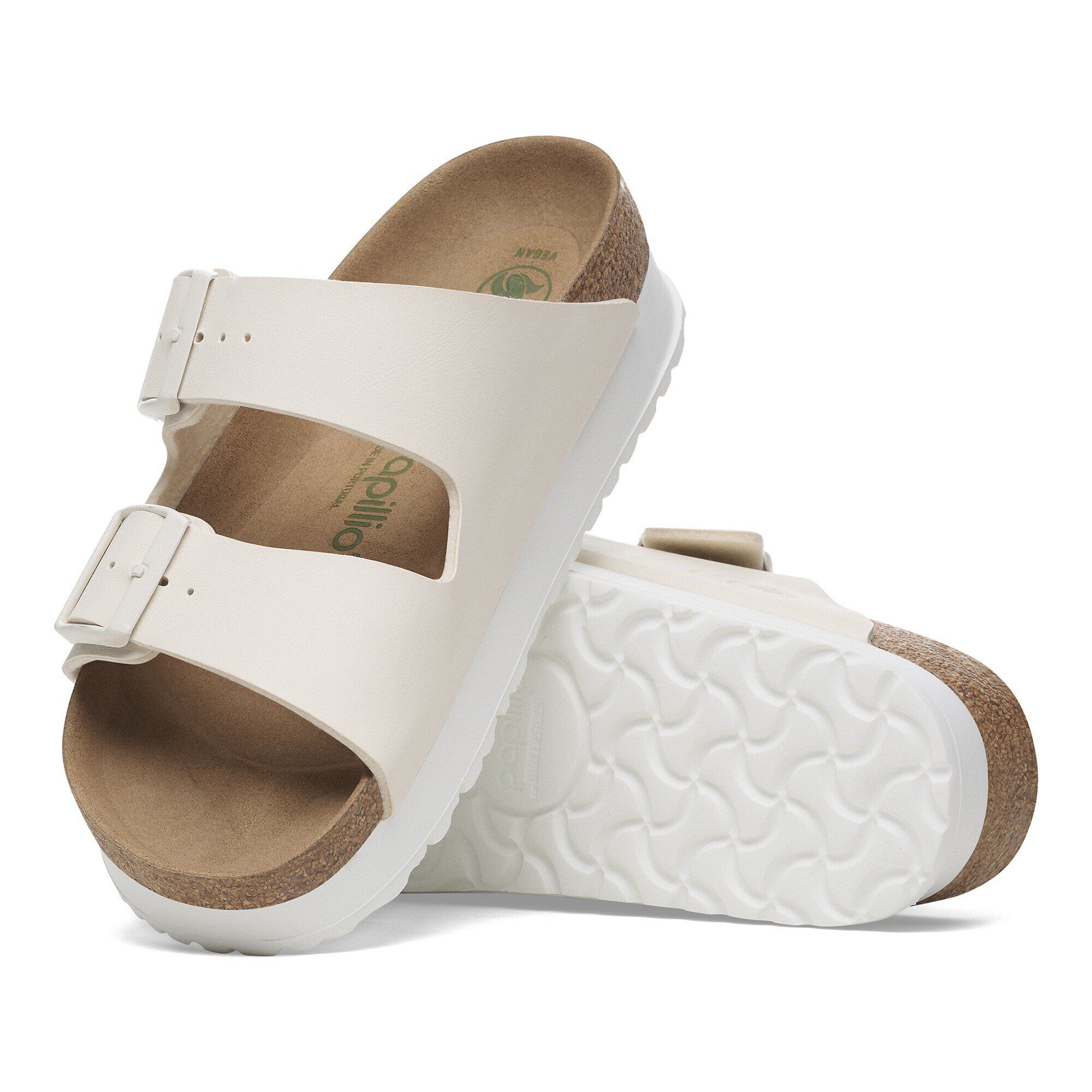 シューズ・サンダルその他 Papillio Women's Arizona Flex Platform Birko-Flor Sandals Arizona Flex Platform Birko-Flor Eggshell | BIRKENSTOCK