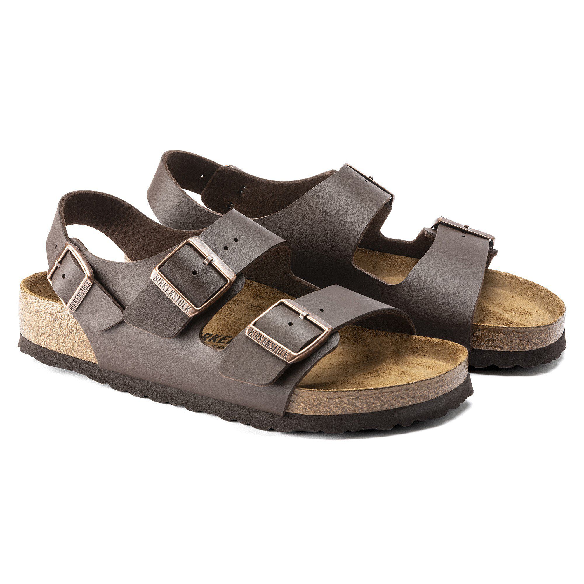 Birkenstock milano sales dark brown