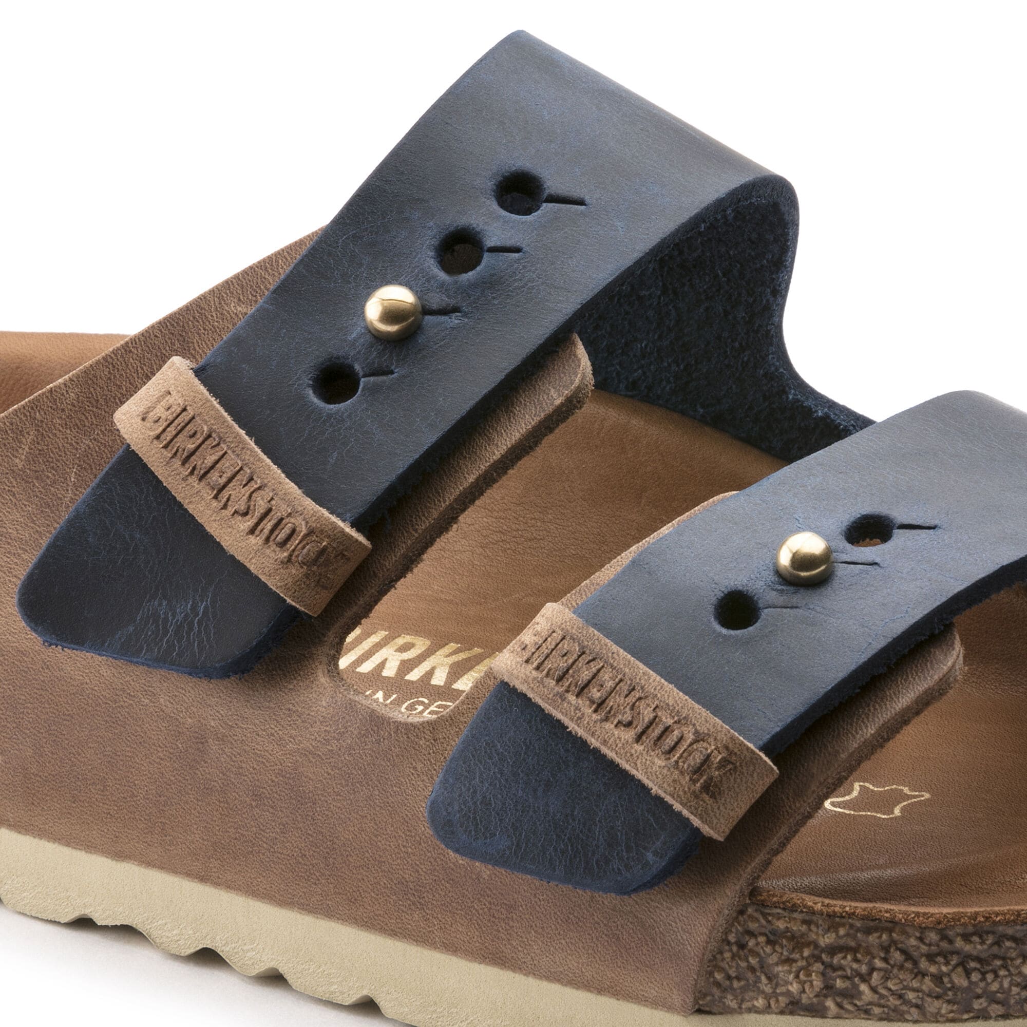 Arizona Natural Leather Natural Brown Blue