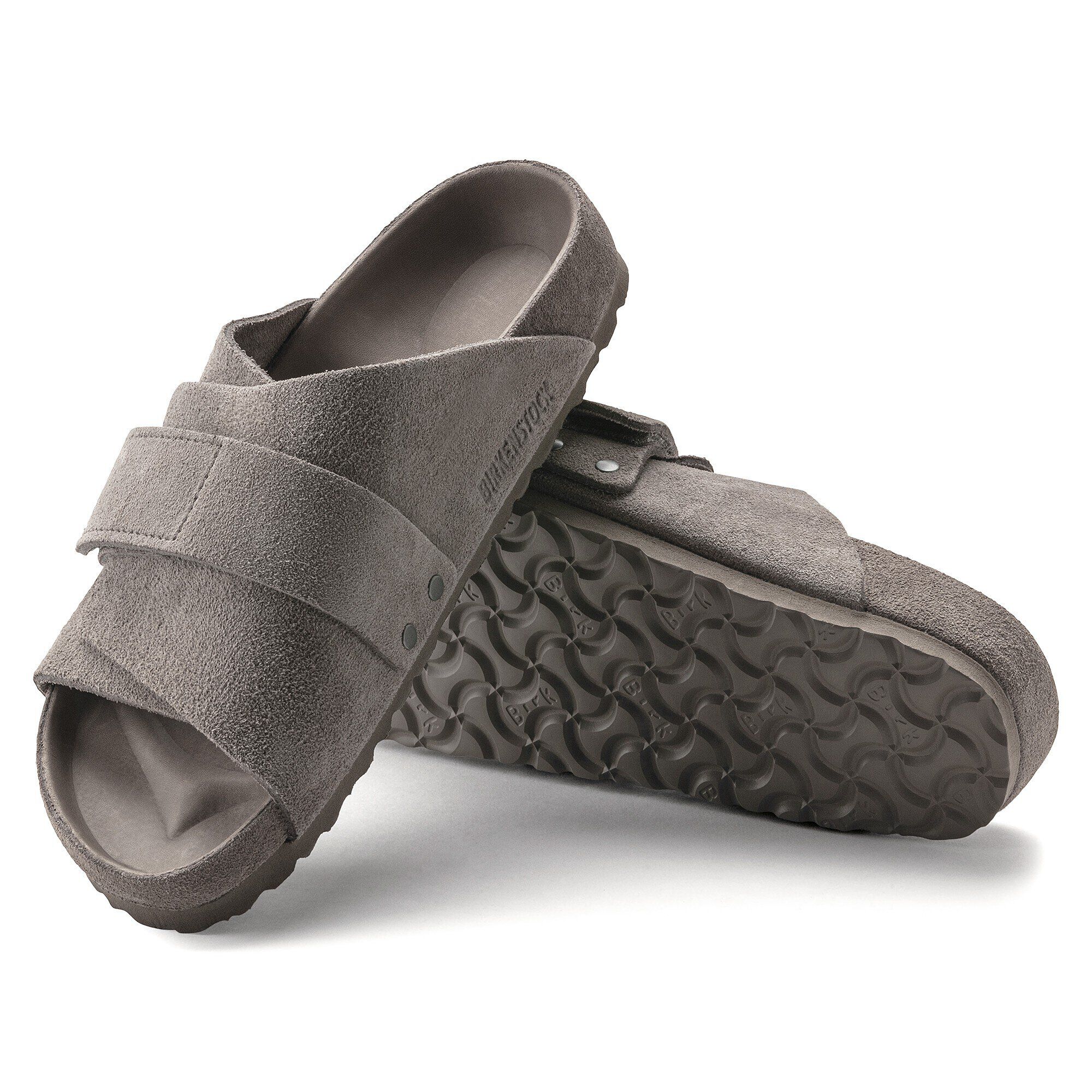 Kyoto Suede Leather Gray Taupe | BIRKENSTOCK