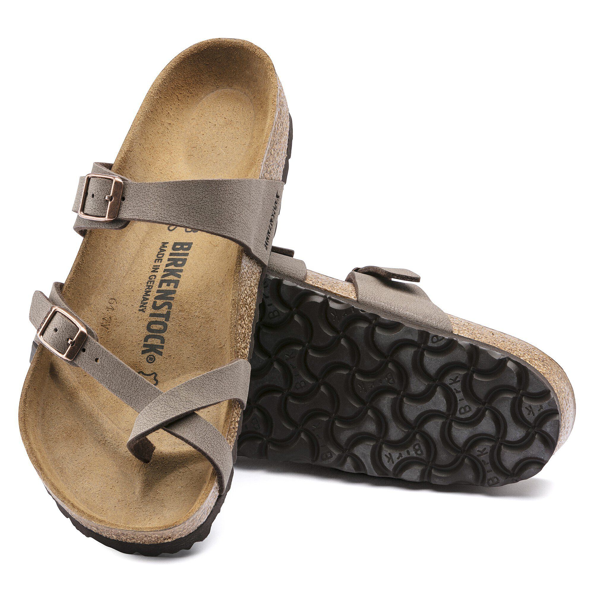 Brown birkenstocks with toe 2025