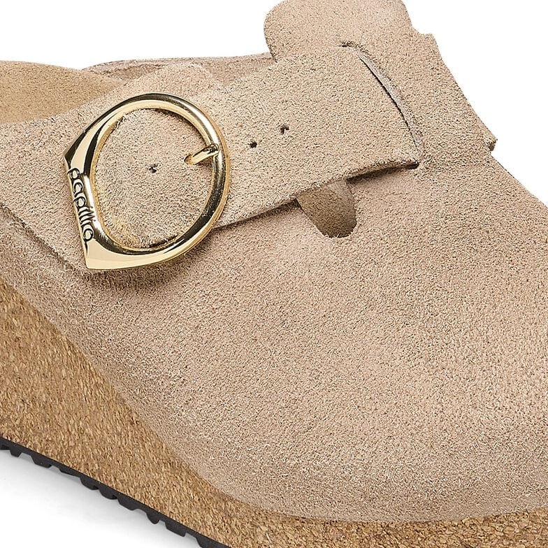 Fanny Ring-Buckle Suede Leather