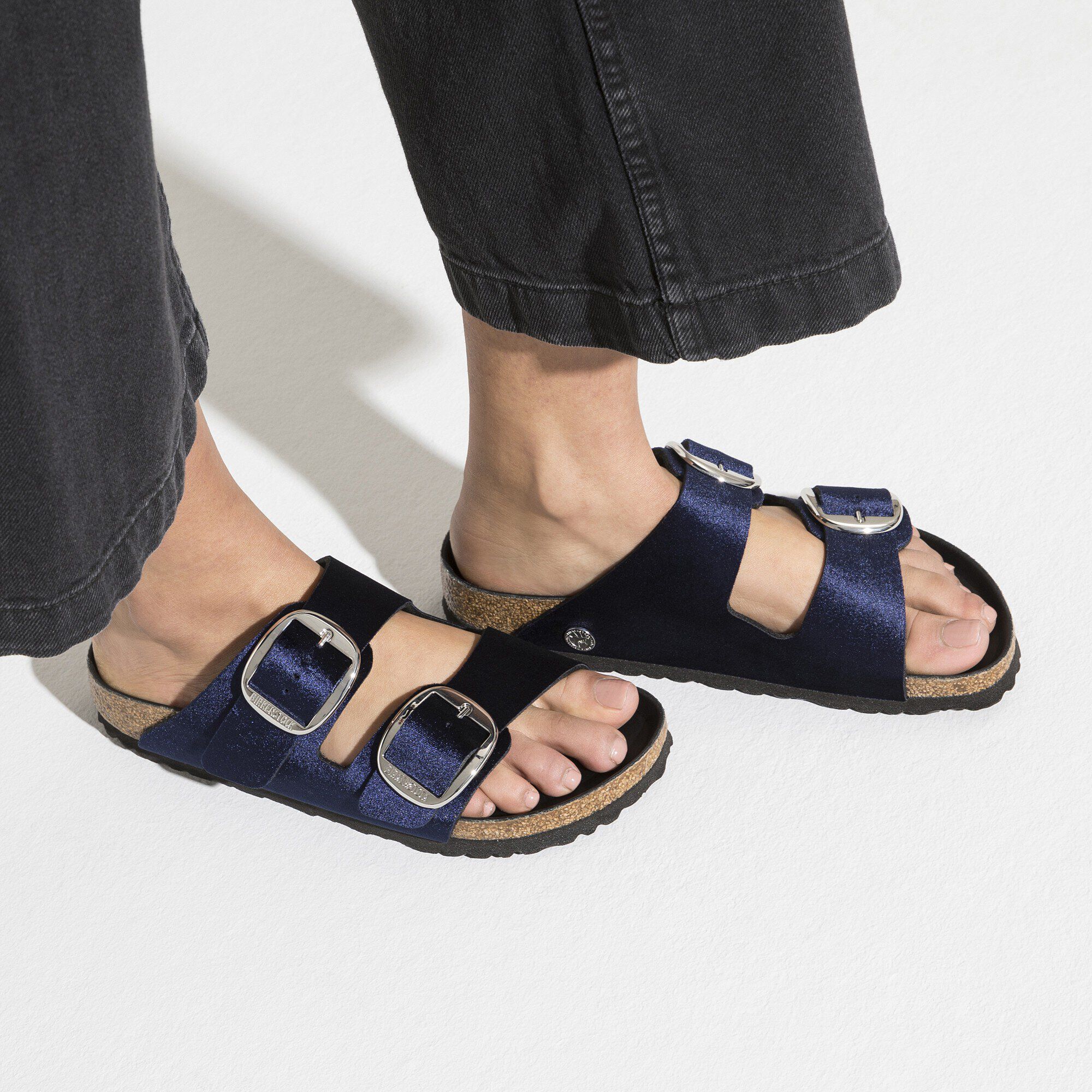 Velvet birkenstocks sales