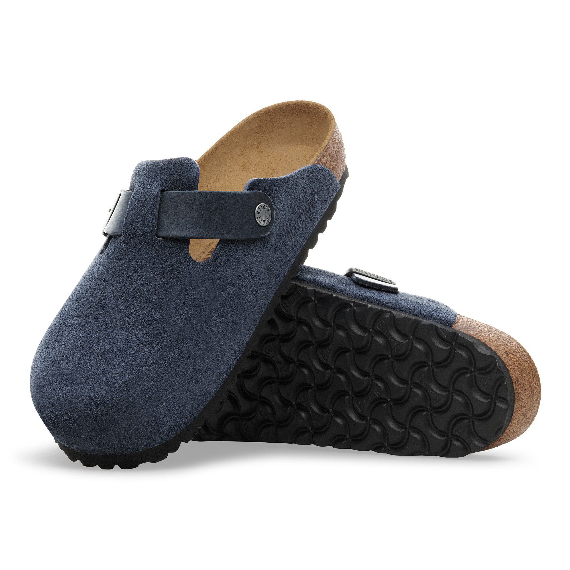 靴 Birkenstock Boston BS Boston BS Mixed Leather Cognac | BIRKENSTOCK