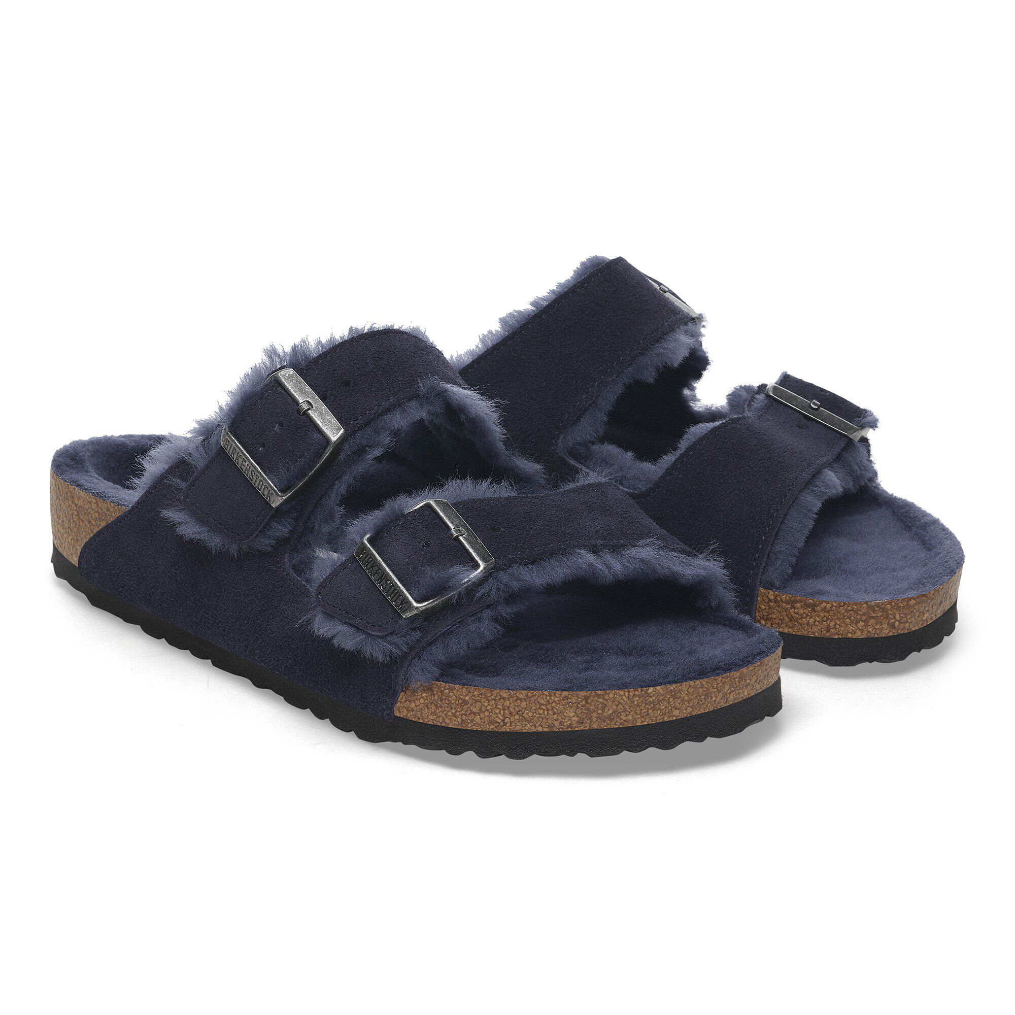 【美品】BIRKENSTOCK Arizona Shearling ボアサンダル Arizona Shearling Suede Leather Midnight Blue | BIRKENSTOCK