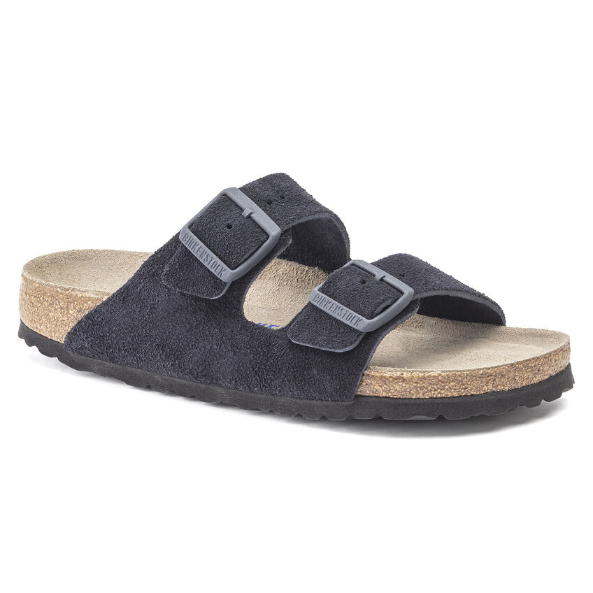 Arizona Soft Footbed Suede Leather Stone Coin | BIRKENSTOCK