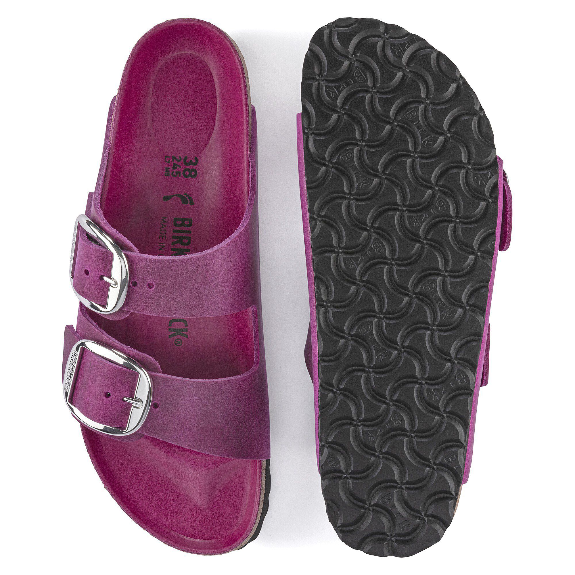 Arizona Big Buckle Oiled Leather Festival Fuchsia BIRKENSTOCK