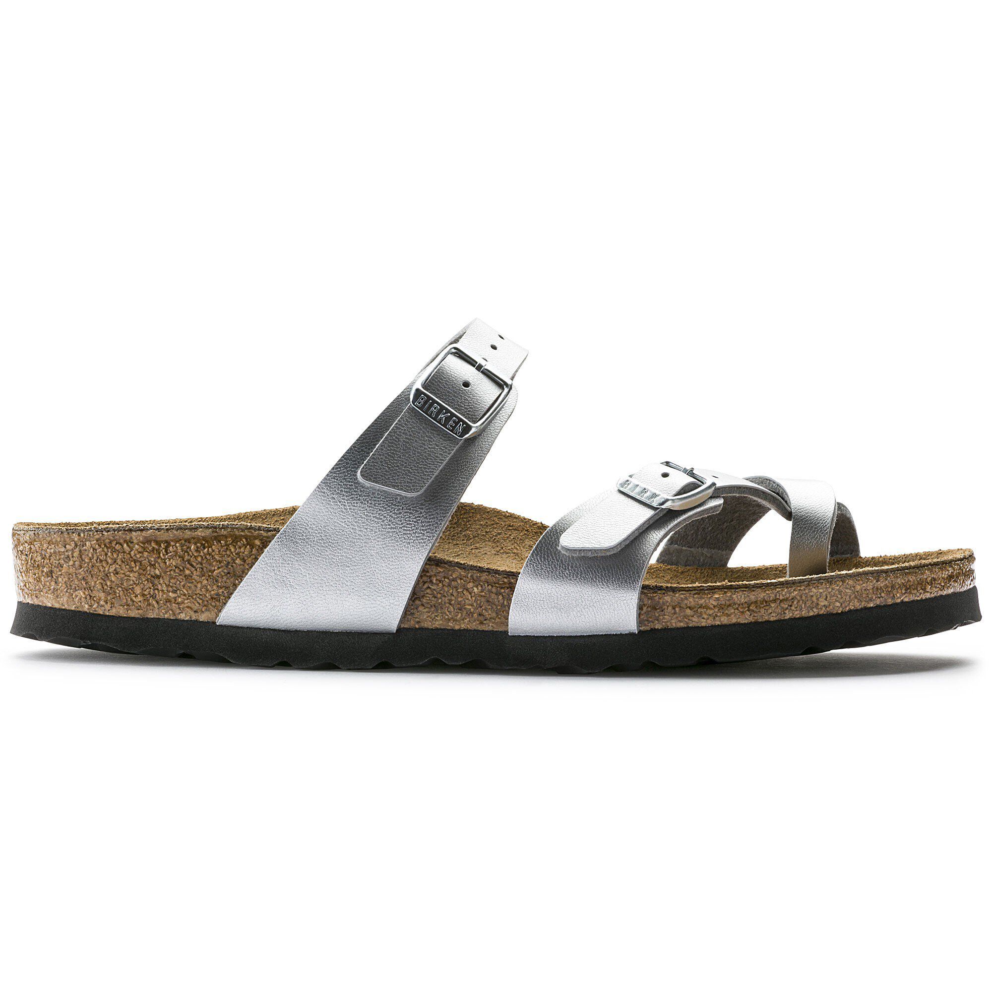 Brown birkenstocks with toe sales