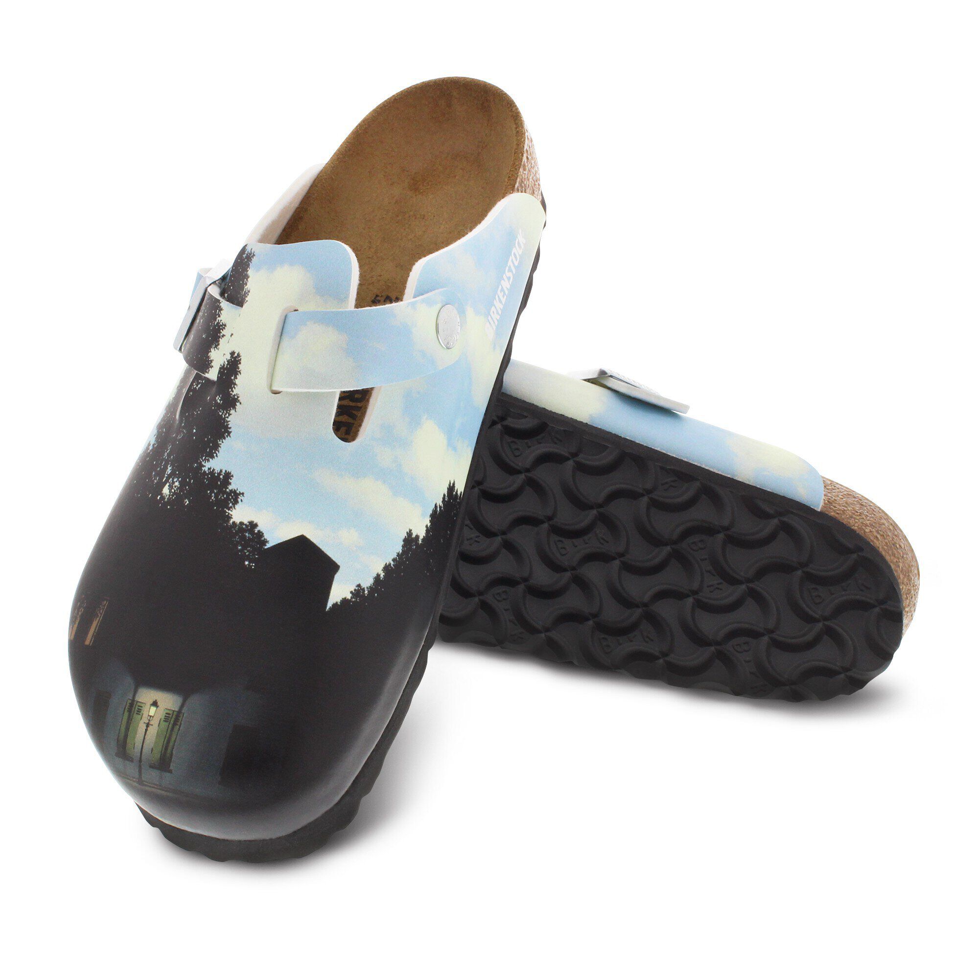 Birkenstock Boston Magritte House Birko Flor Black Clogs