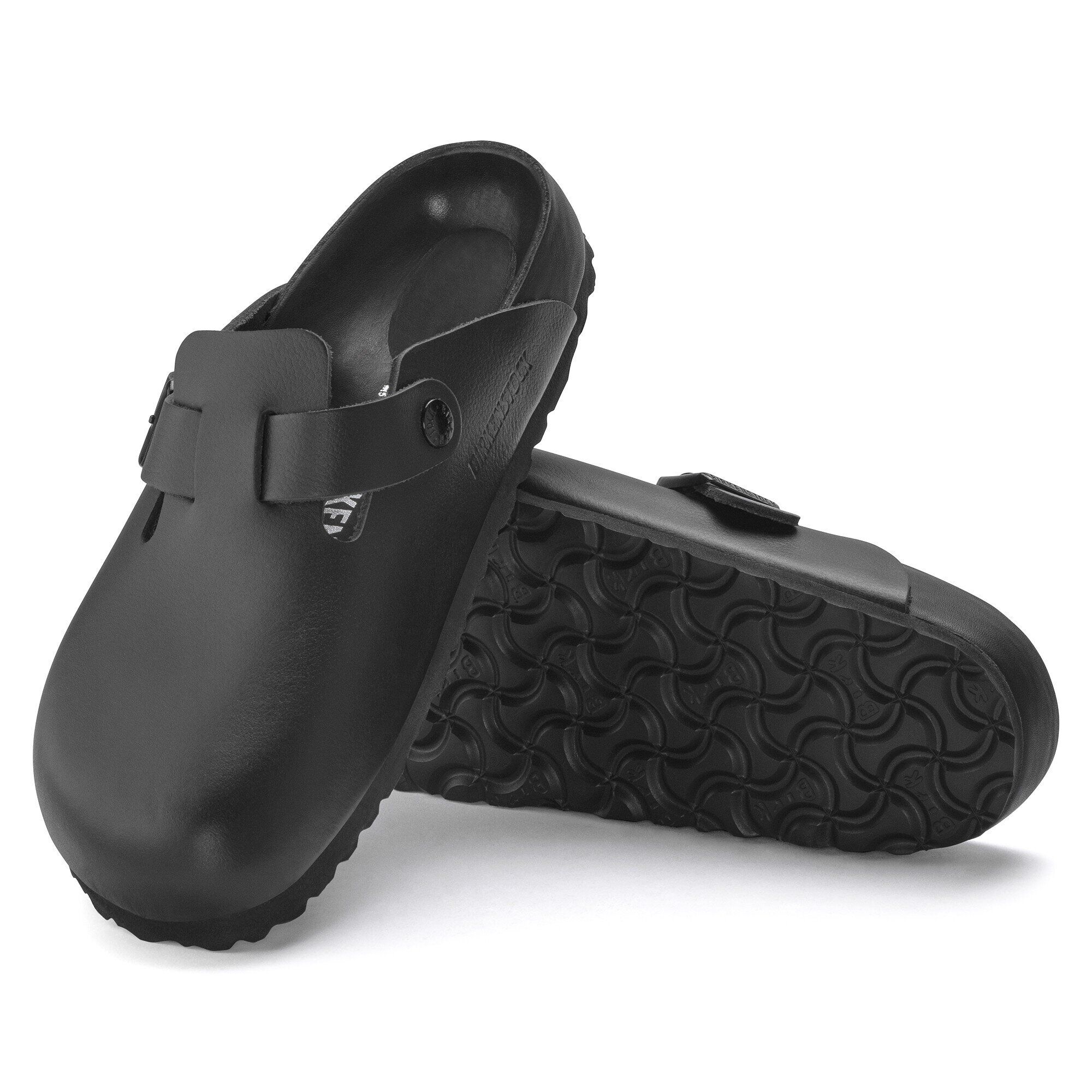 【気質アップ】 Boston Exquisite Leather Black | BIRKENSTOCK 靴
