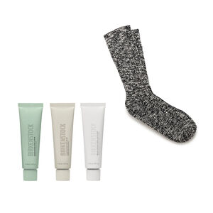 Cotton Slub Sock & 3-Step Foot Care Gift Set