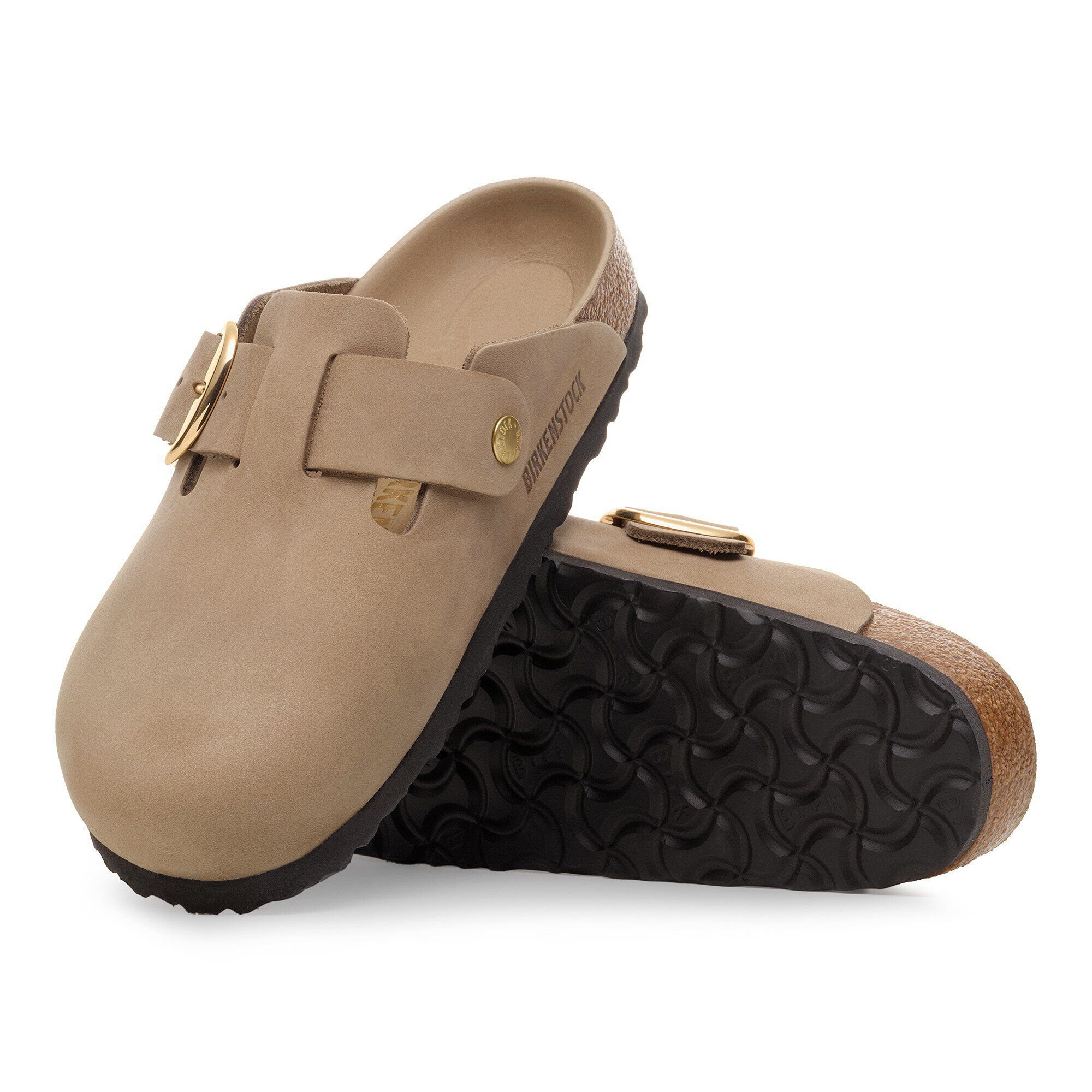 【BIRKENSTOCK 】 BOSTON BIG BUCKLE 39 25 Boston Big Buckle Nubuck Leather Sandcastle | BIRKENSTOCK