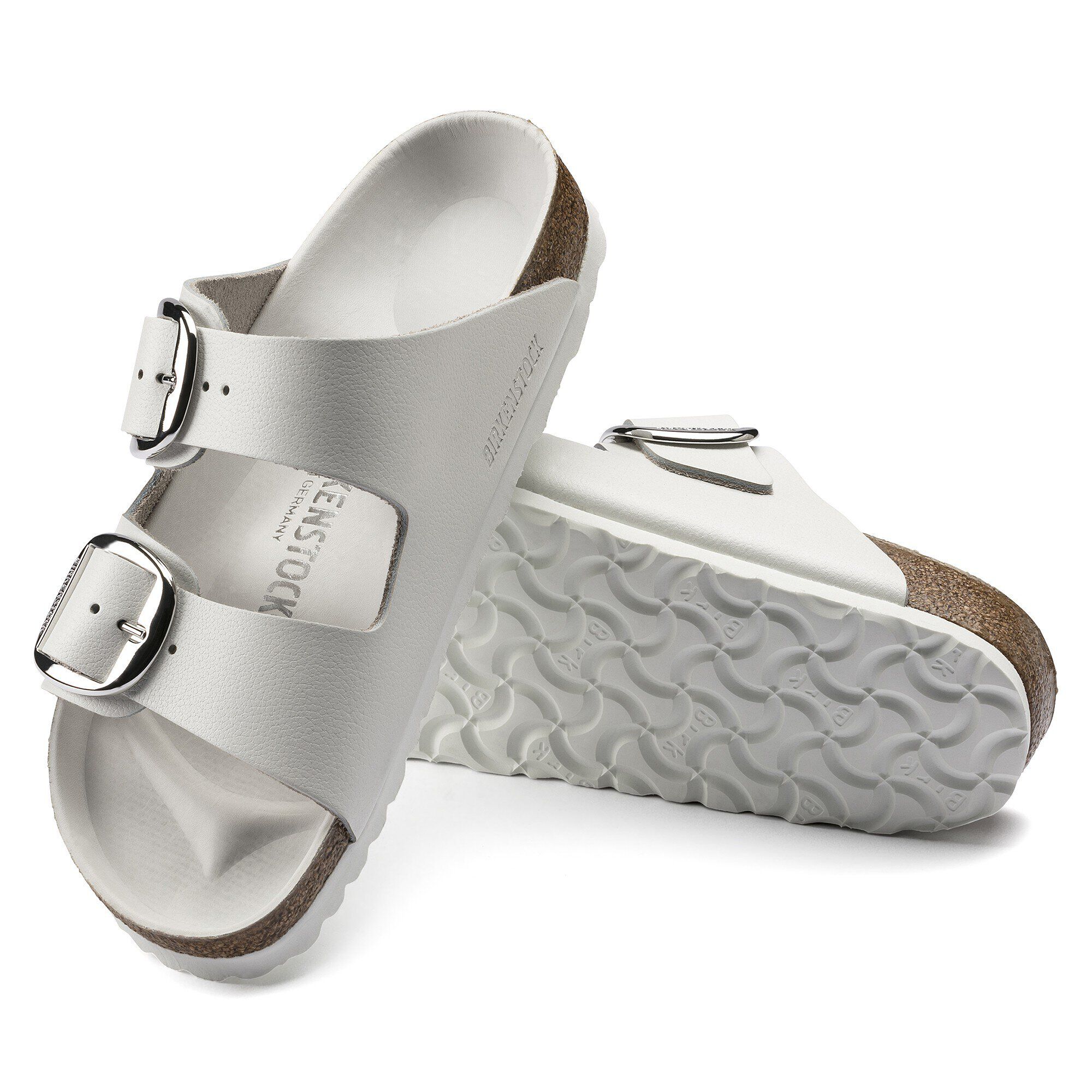 Arizona Big Buckle Leather White BIRKENSTOCK