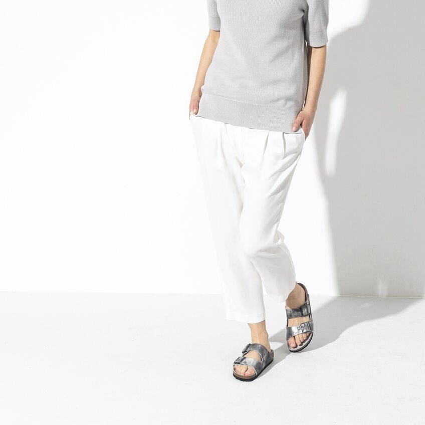 birkenstock vintage metallic gray silver