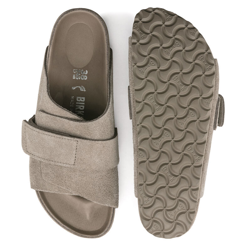 Kyoto Suede Leather Gray Taupe | BIRKENSTOCK