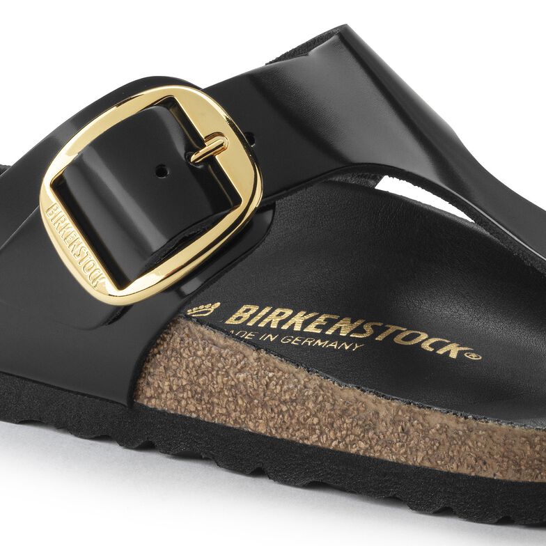 Gizeh Big Buckle Natural Leather Patent Gizeh Big Buckle Natural Leather Patent