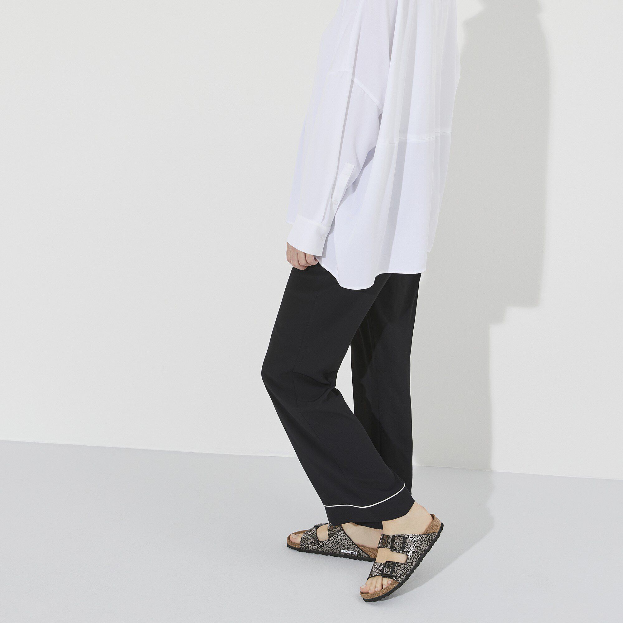 Birkenstock arizona metallic stone sales black