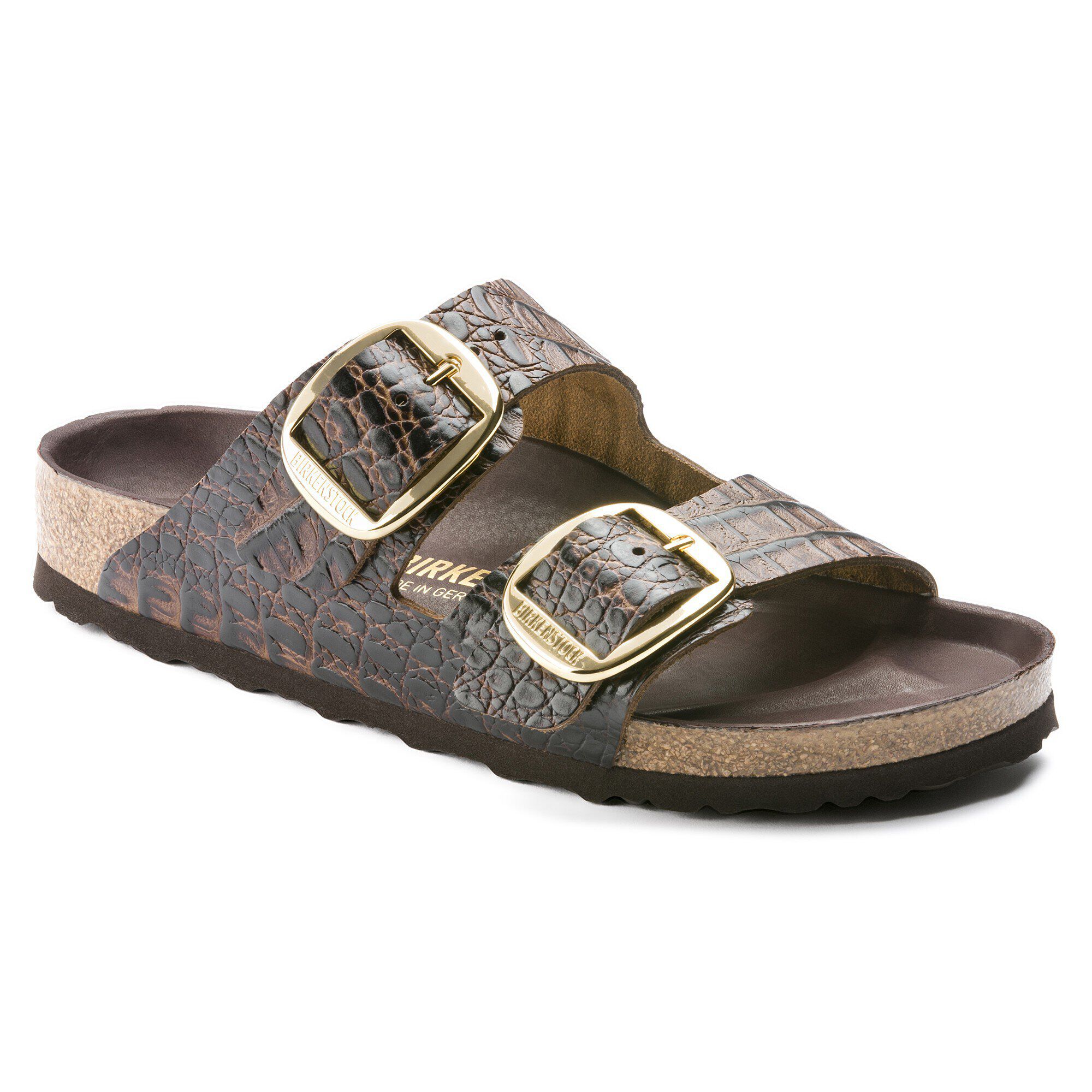 Arizona Embossed Natural Leather Gator Brown