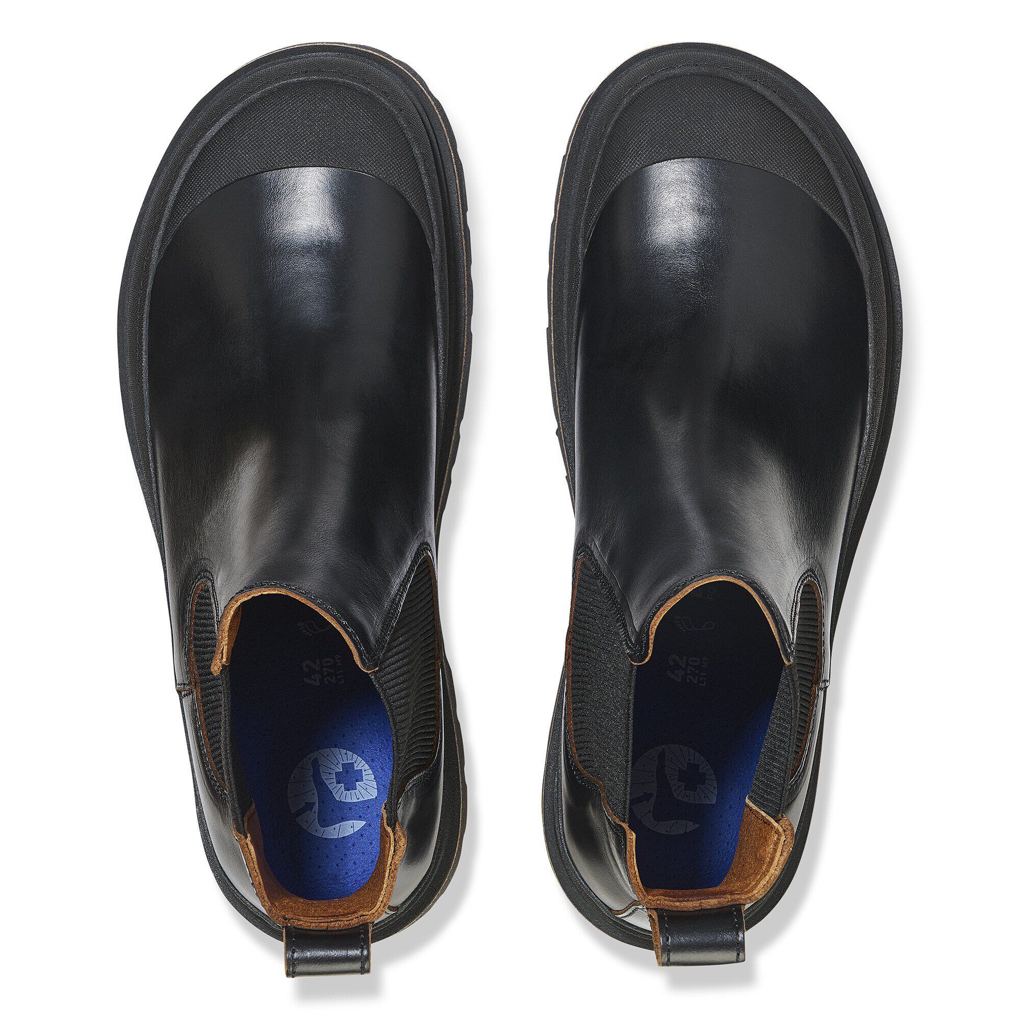 セール 海外 Prescott BIRKENSTOCK | Black Leather Oiled Men On Slip 靴