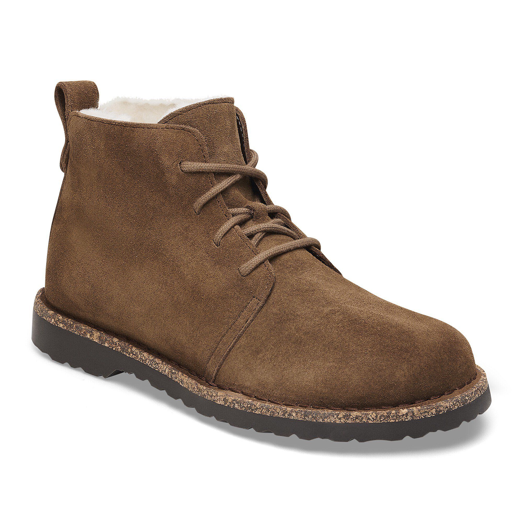 Uppsala Mid Shearling Suede Leather Black | BIRKENSTOCK