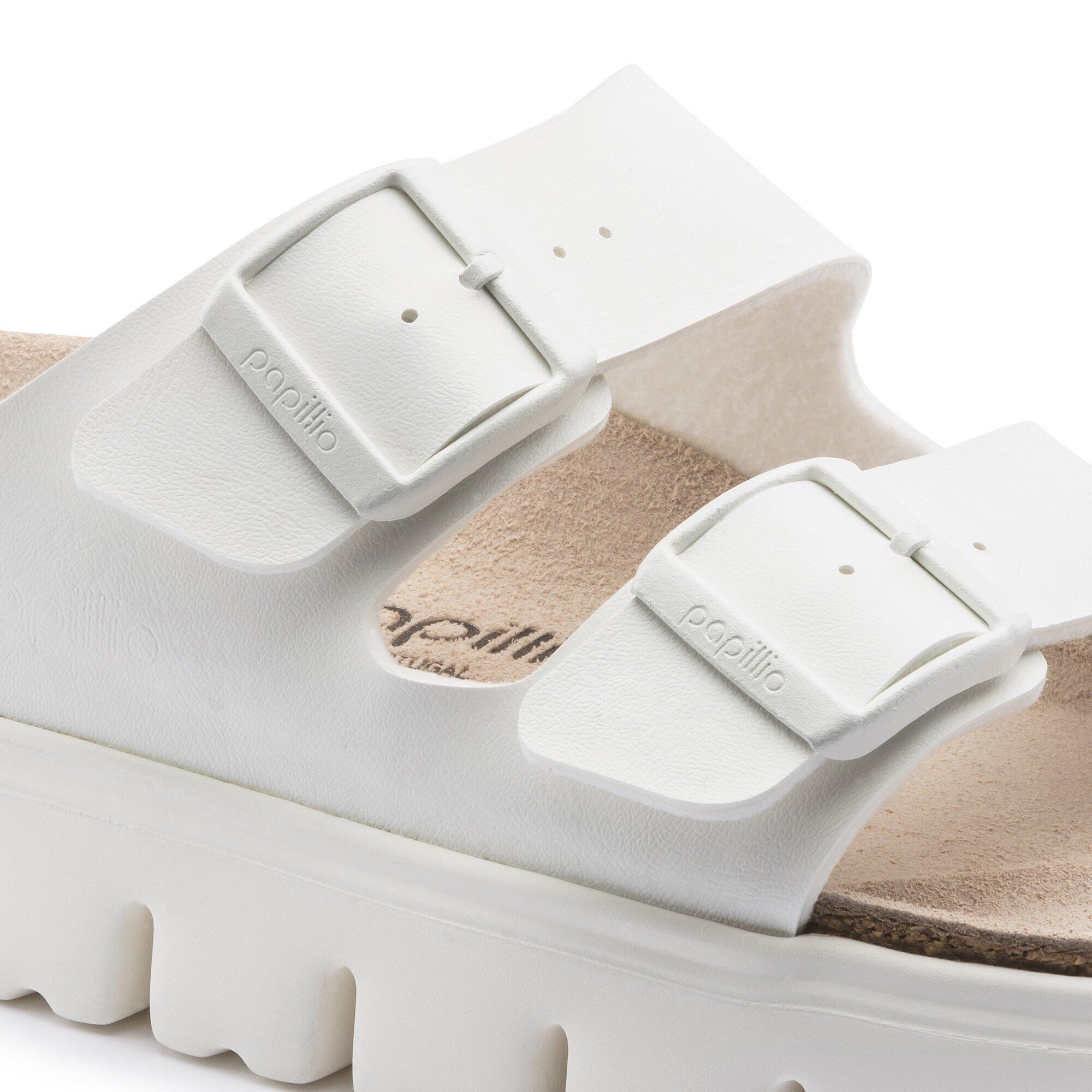 Birkenstock arizona sales chunky white