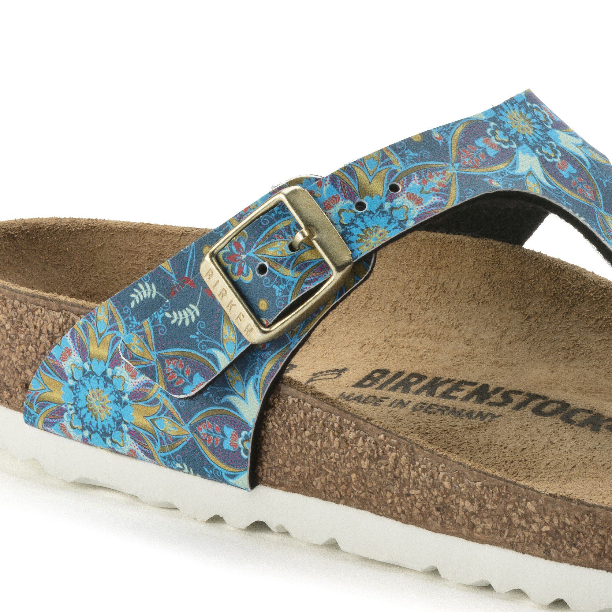 Birkenstock gizeh boho flowers blue store