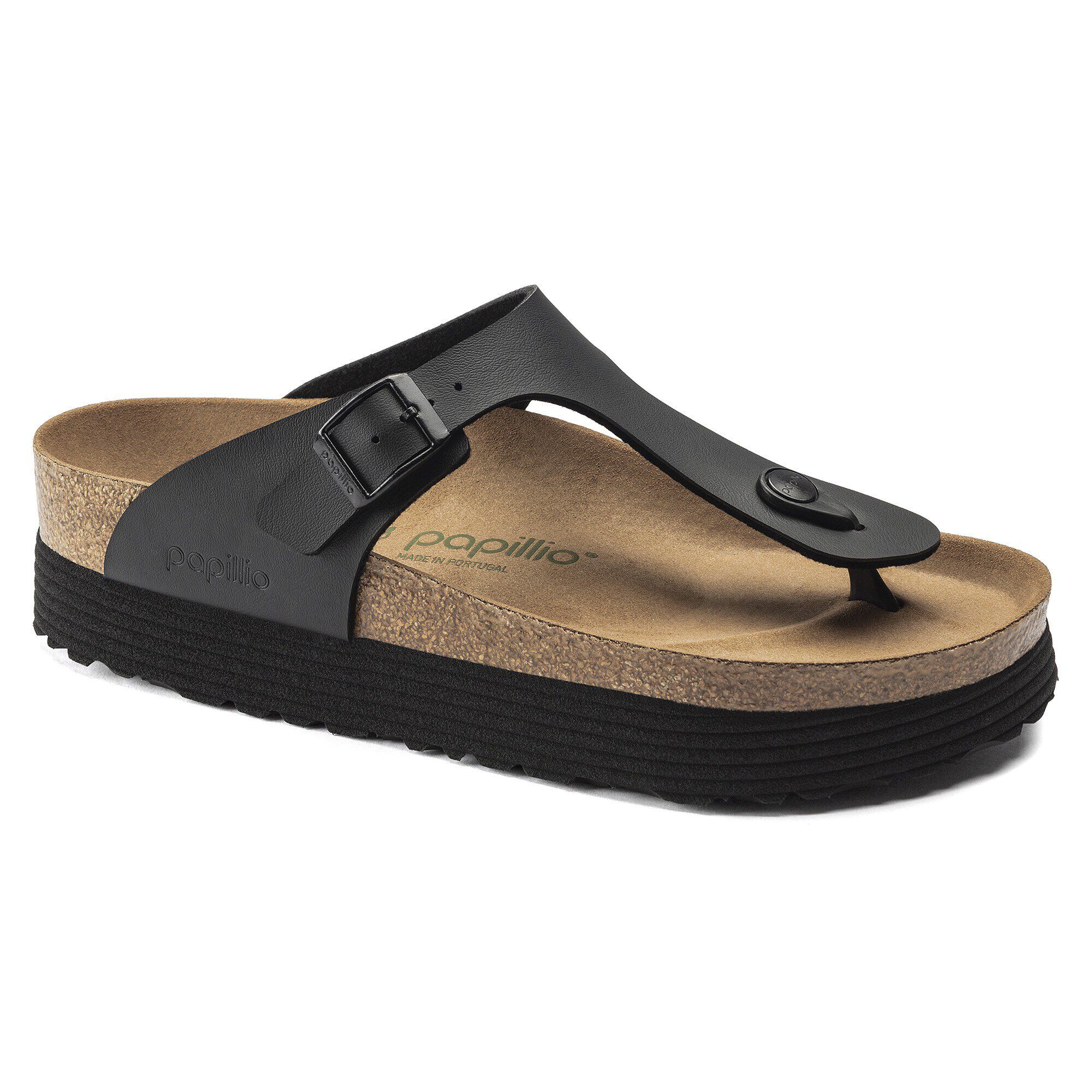 Gizeh Platform Vegan Birko Flor Black BIRKENSTOCK