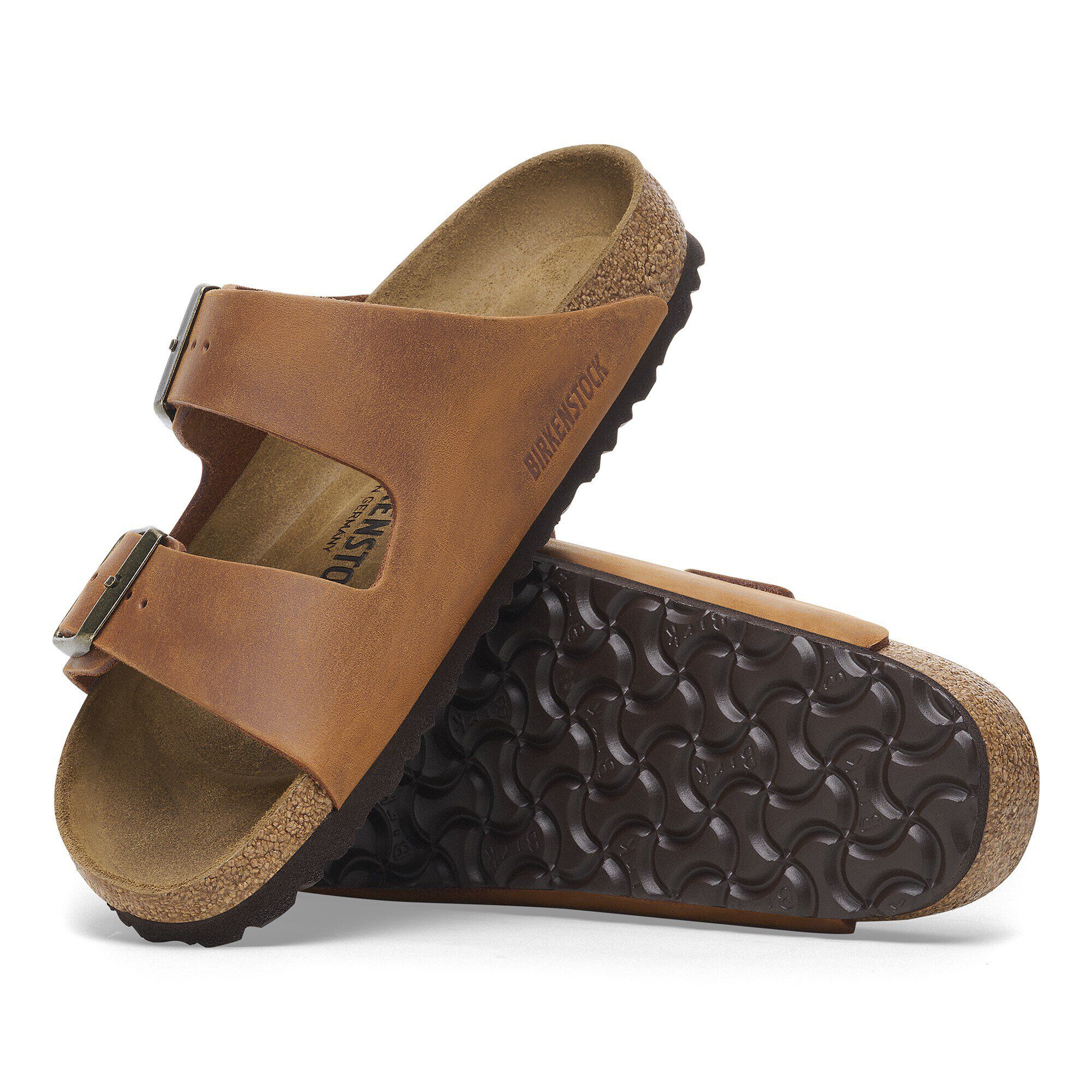 サンダル Birkenstock Arizona Leather Sandals Arizona Oiled Leather Cognac | BIRKENSTOCK