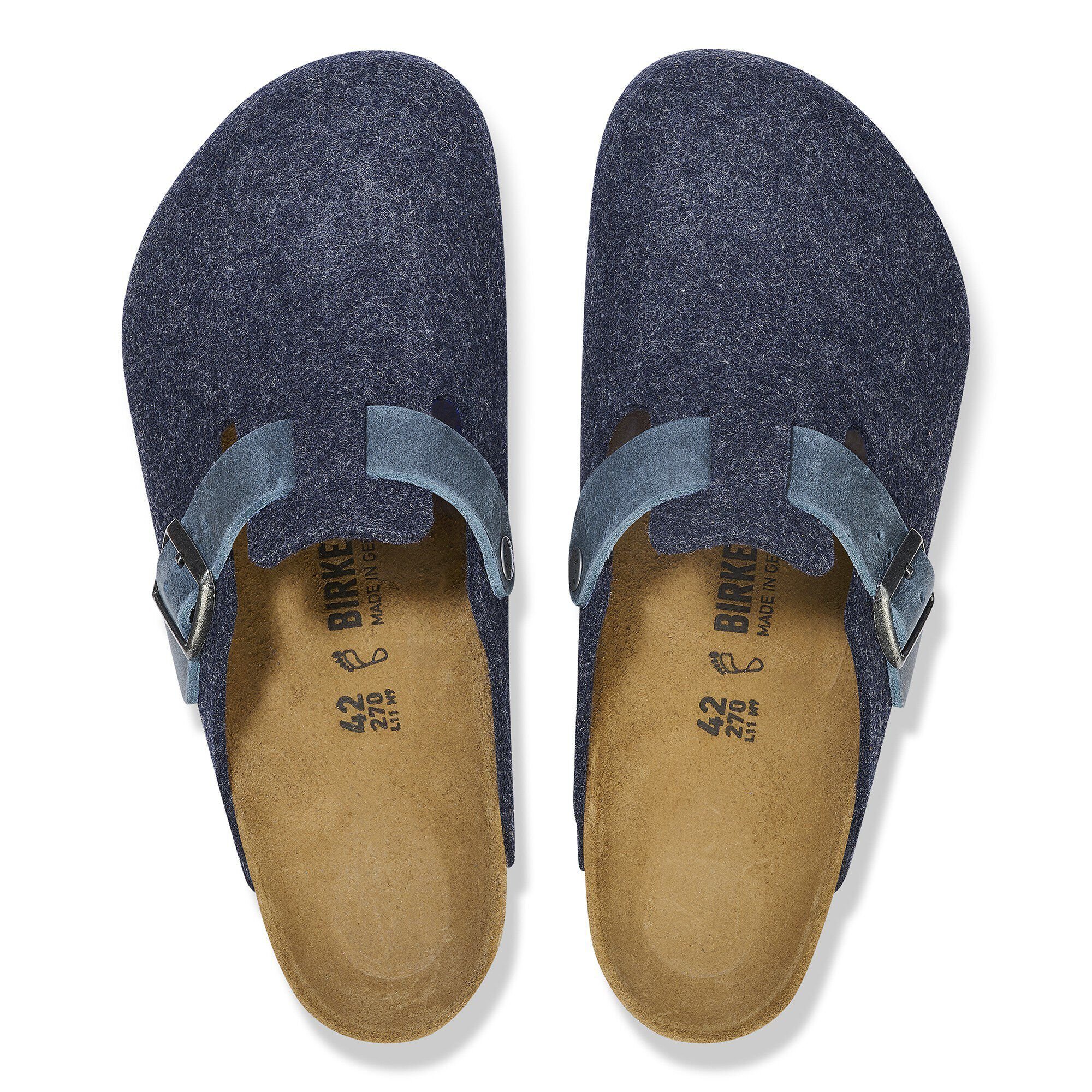 Boston Natural Leather-Felt Midnight Blue | BIRKENSTOCK