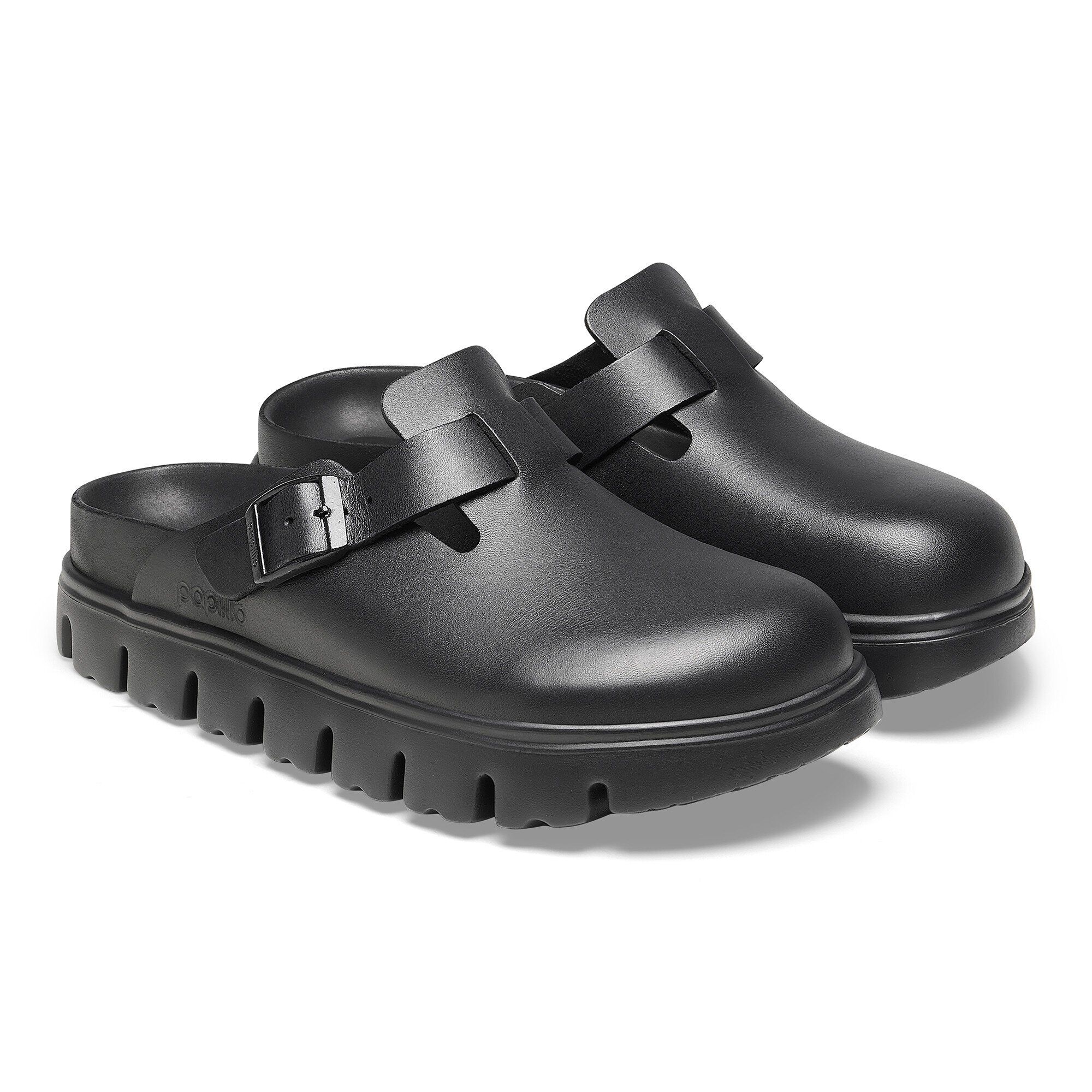 Boston Chunky Leather Black | BIRKENSTOCK