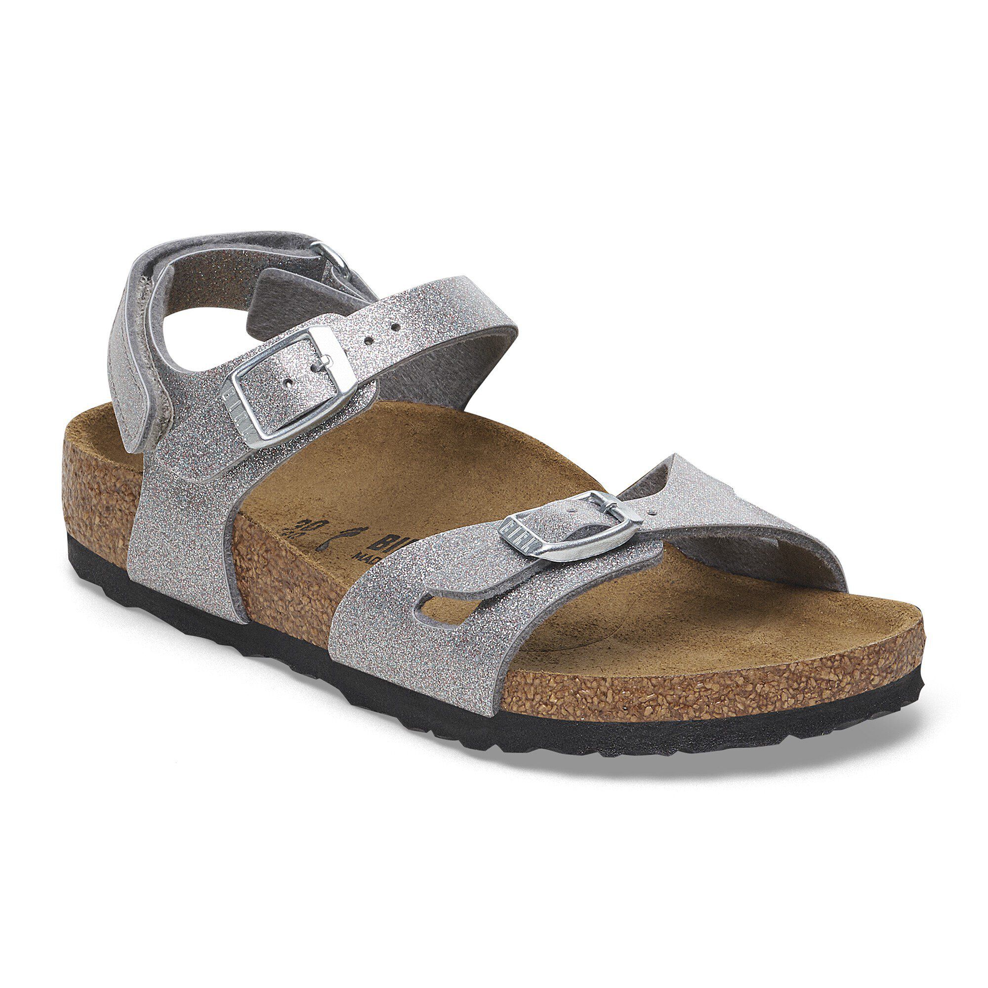 ★日本の職人技★ Birko-Flor Kids Rio Sparkling BIRKENSTOCK | Silver Light 靴
