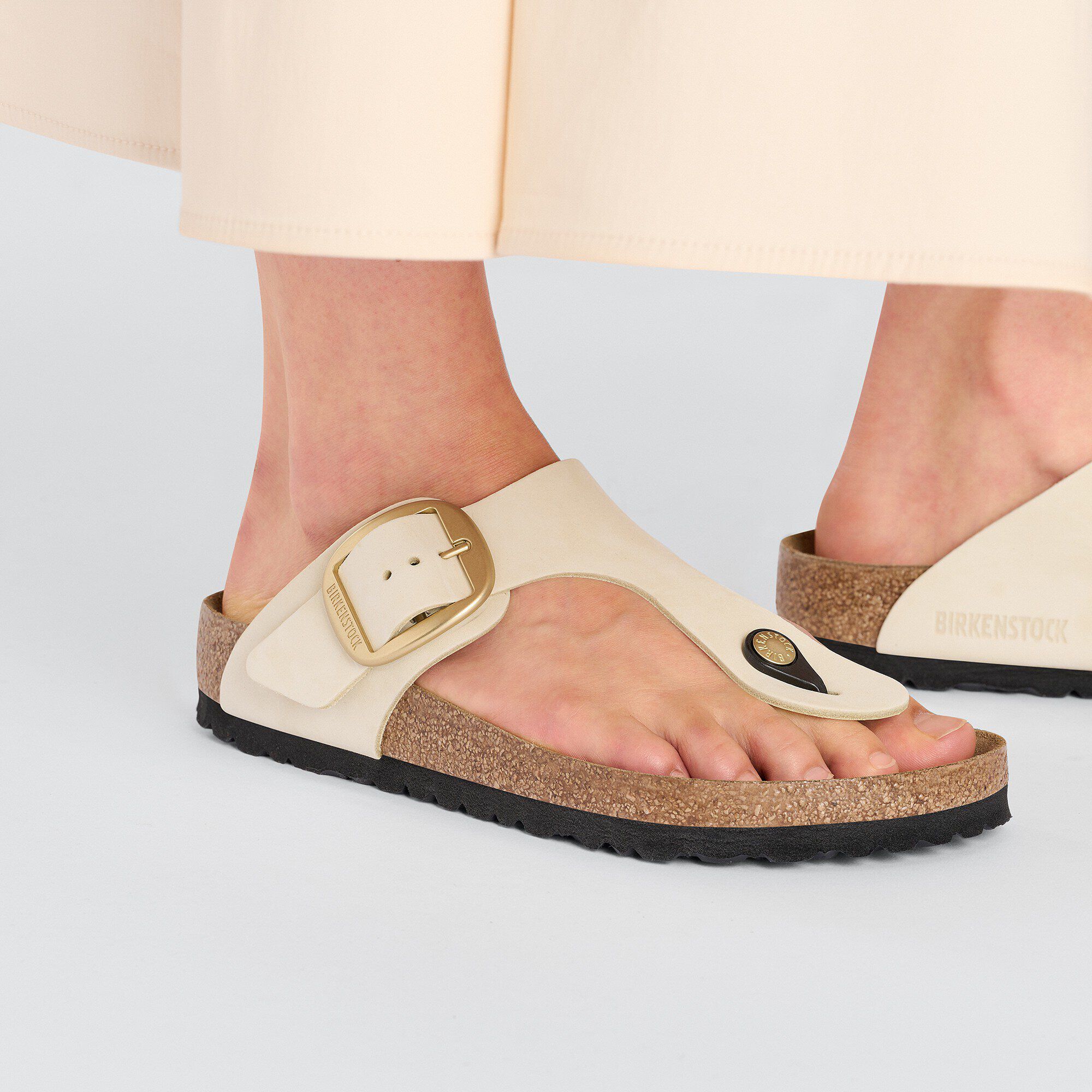 Gizeh Big Buckle Nubuck Leather Ecru | BIRKENSTOCK Gizeh Big Buckle Nubuck Leather Ecru | BIRKENSTOCK