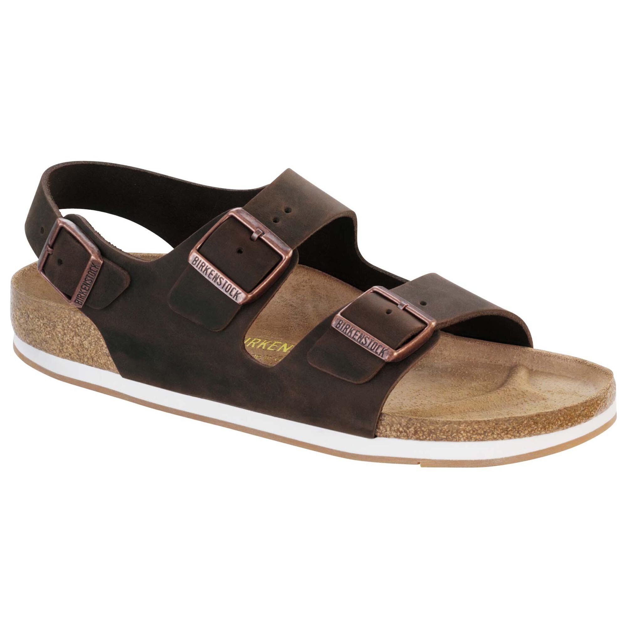 Birkenstock milano natural store leather