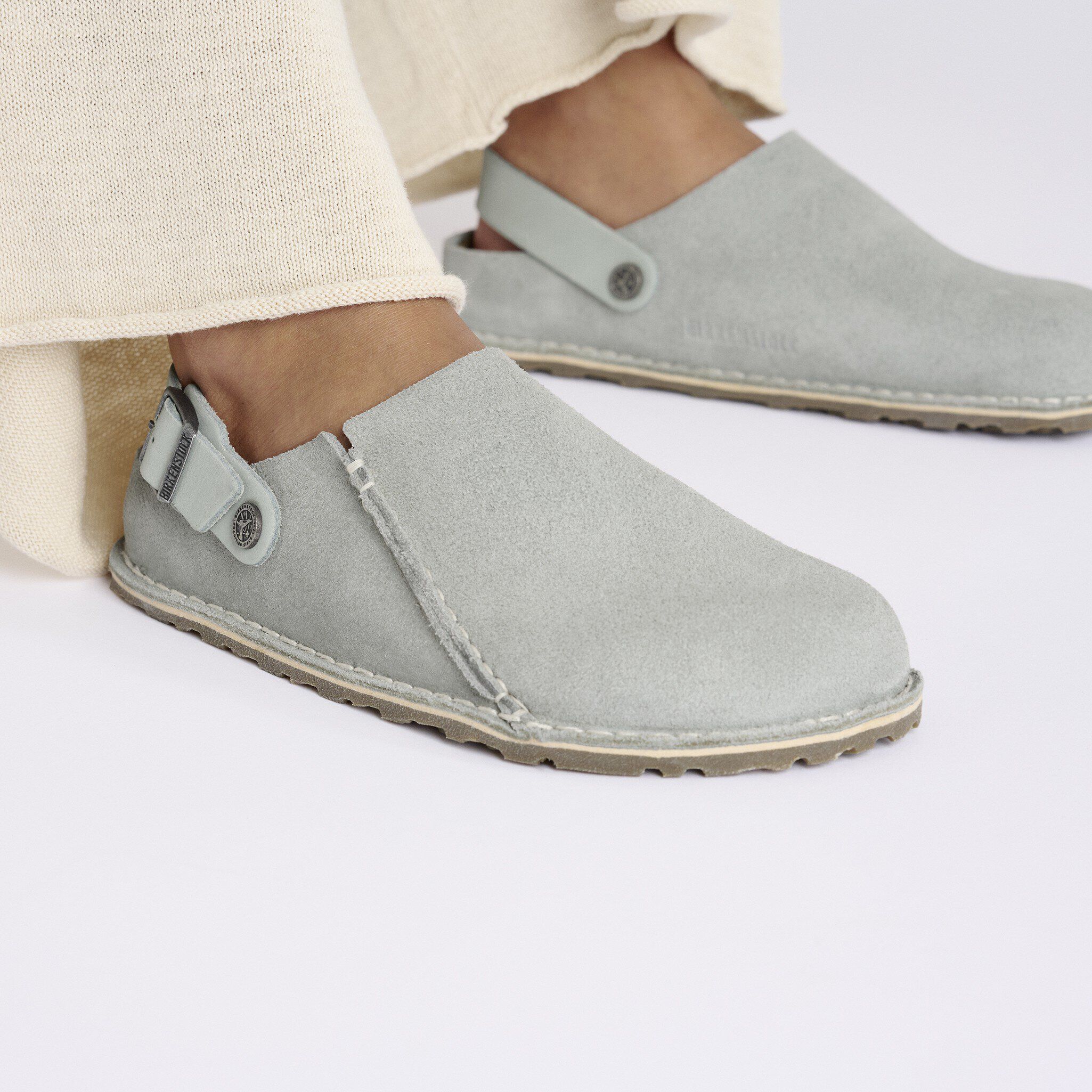 Lutry Premium Suede Suede Leather Gray Taupe | BIRKENSTOCK
