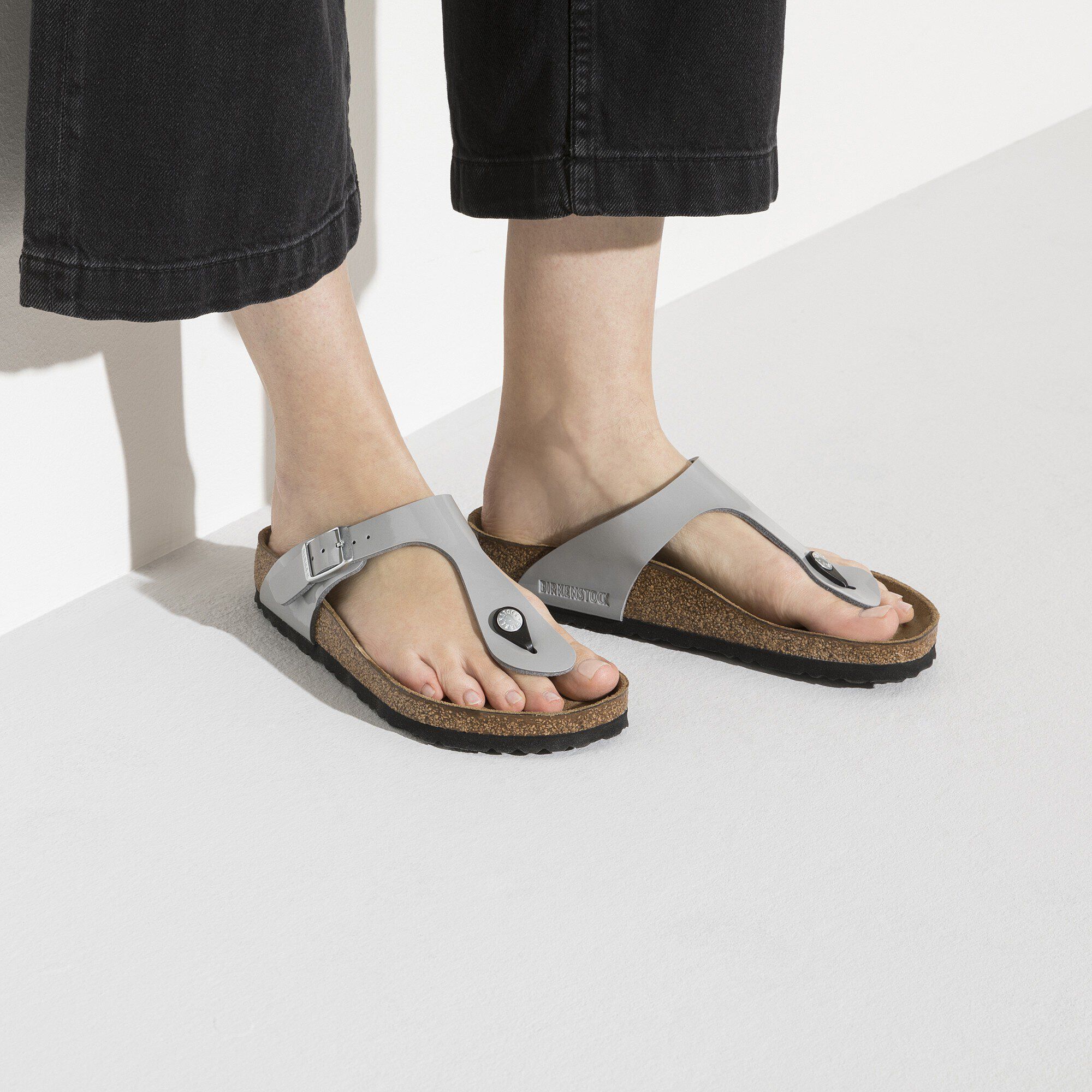 靴 BIRKENSTOCK Gizeh 27cm Gizeh Birko-Flor Patent Patent Surf Green | BIRKENSTOCK