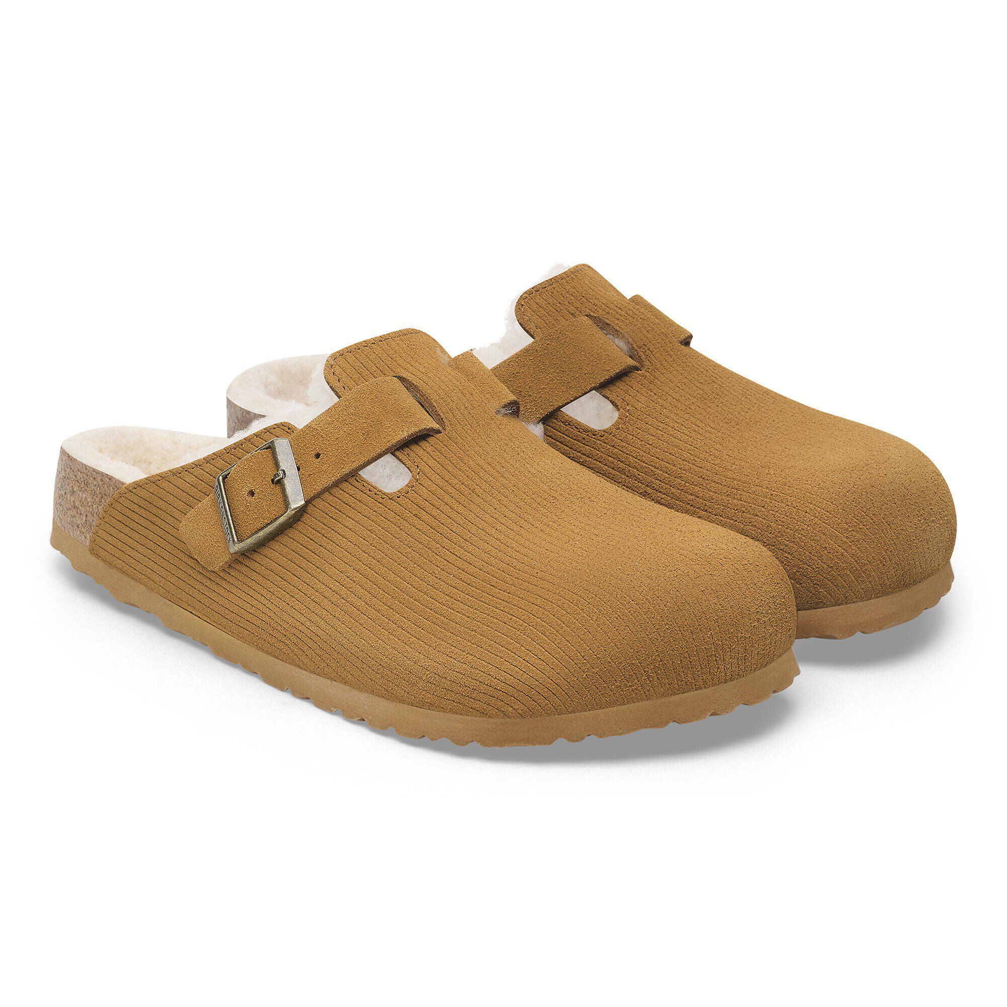 Boston Teddy Shearling Suede Leather-Shearling Corduroy Cork
